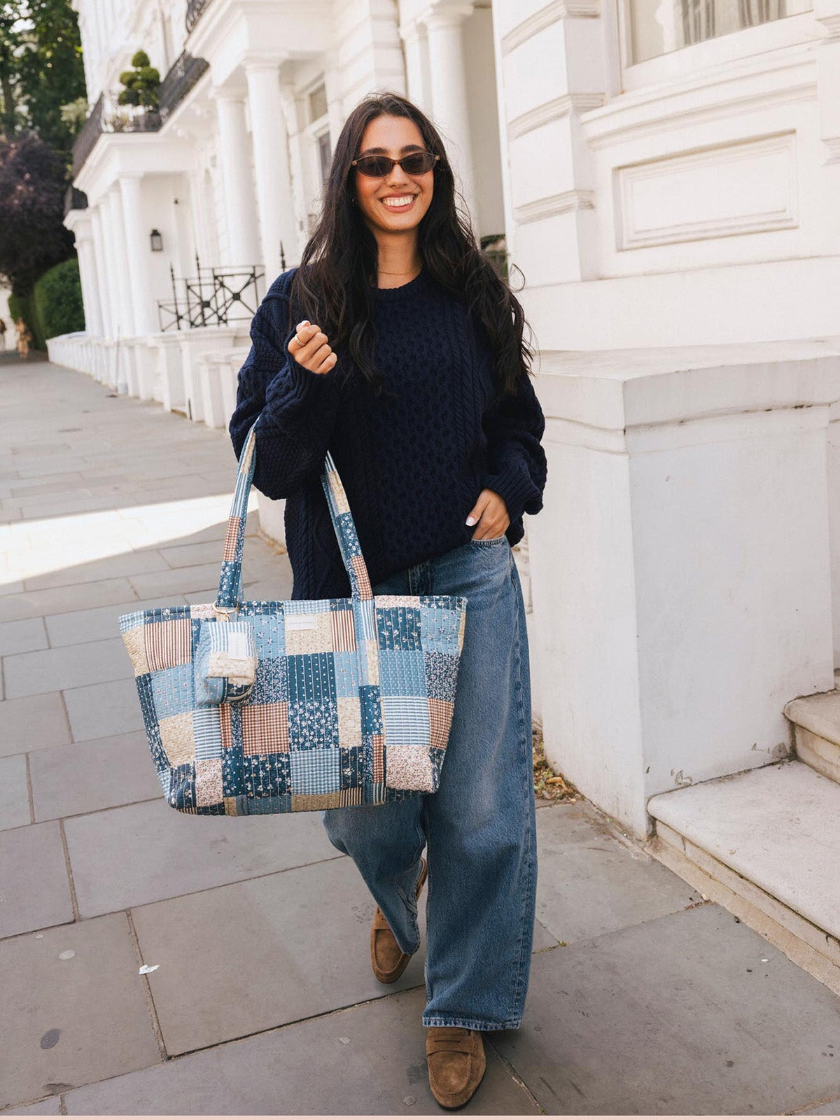 Daydreamer Tote Navy Patchwork