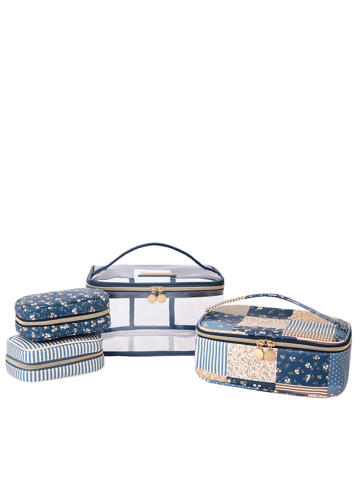 Getaway Cosmetic Set Navy Patchwork