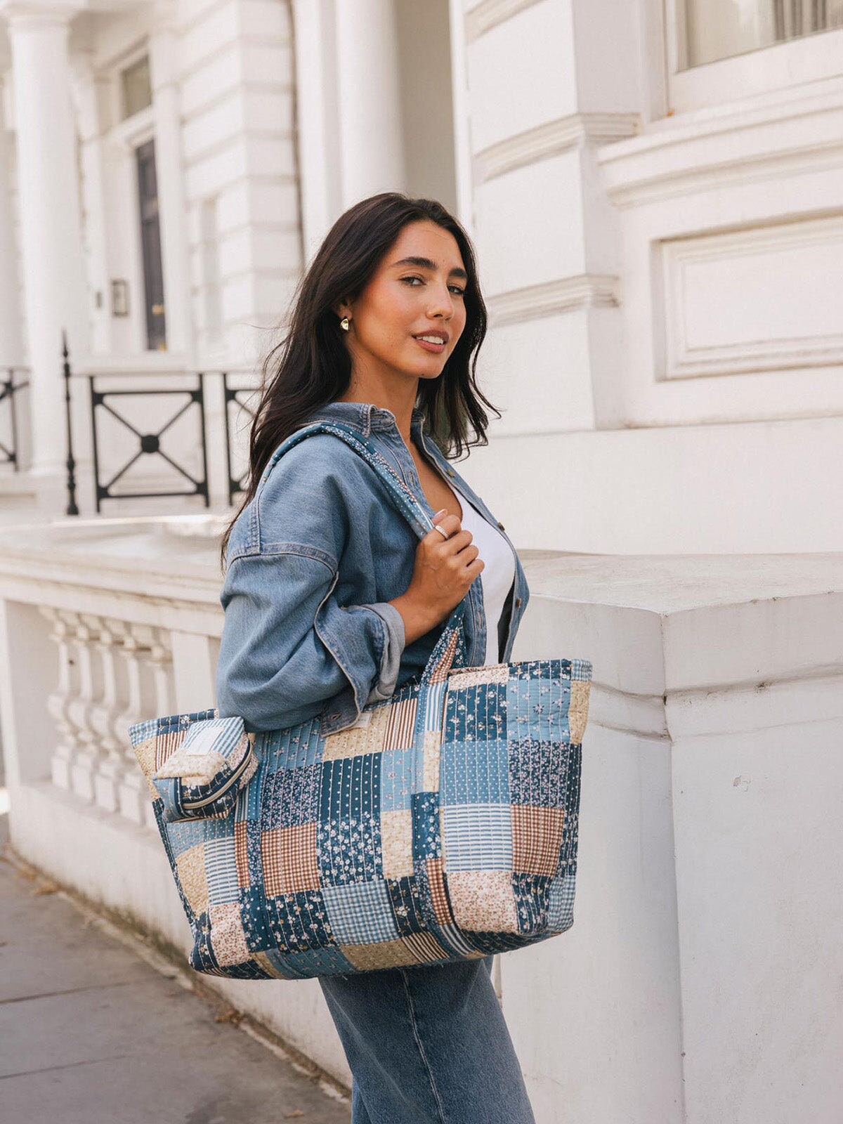 Daydreamer Tote Navy Patchwork