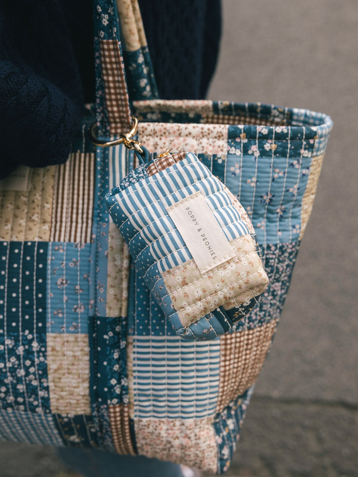 Daydreamer Tote Navy Patchwork