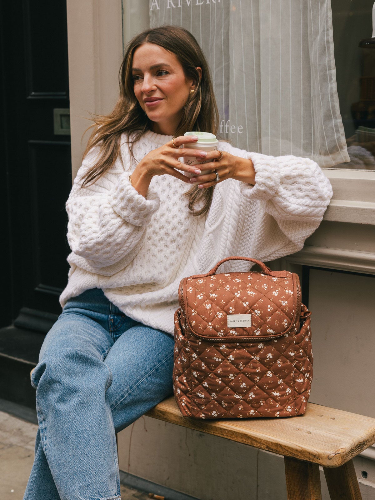 The Lunch Date Brown Floral