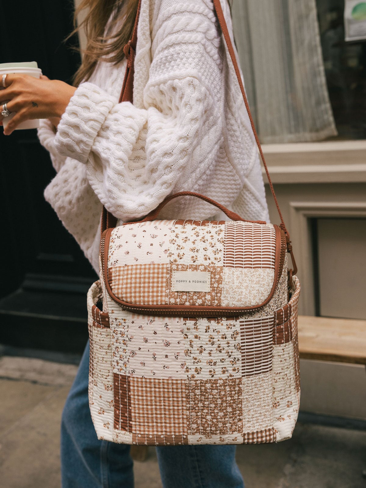 The Lunch Date Brown Patchwork