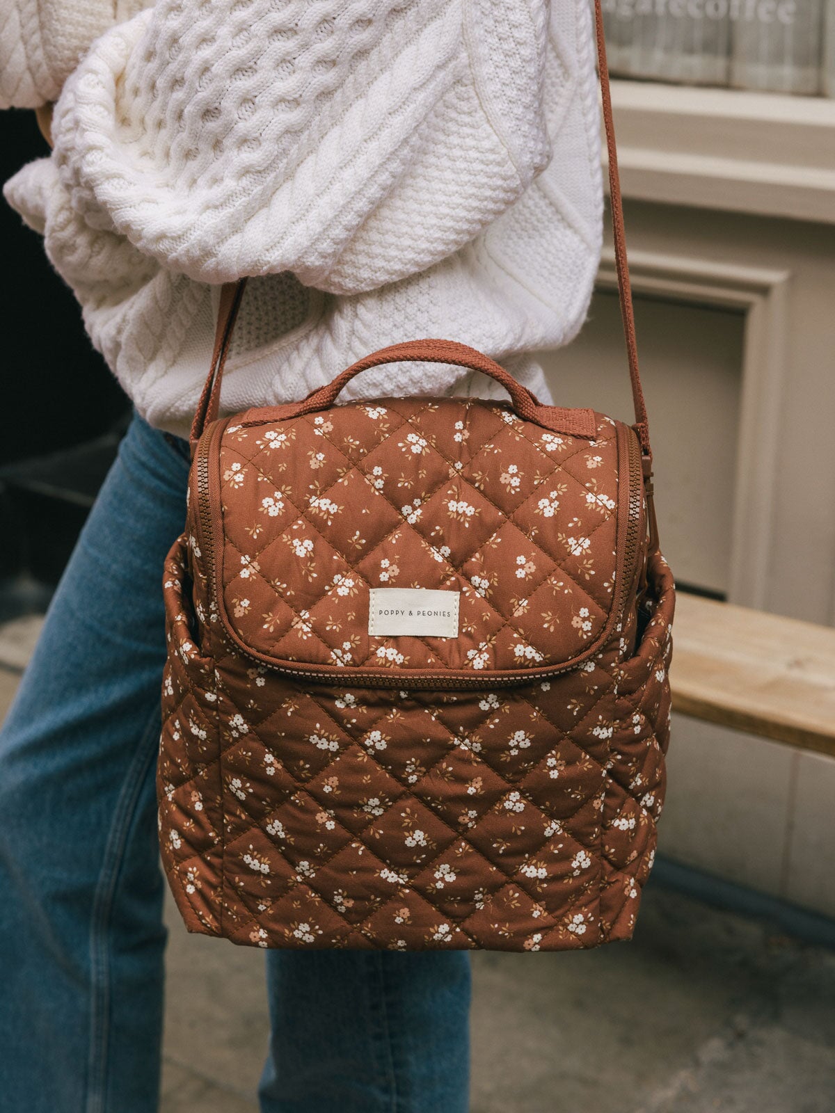 The Lunch Date Brown Floral