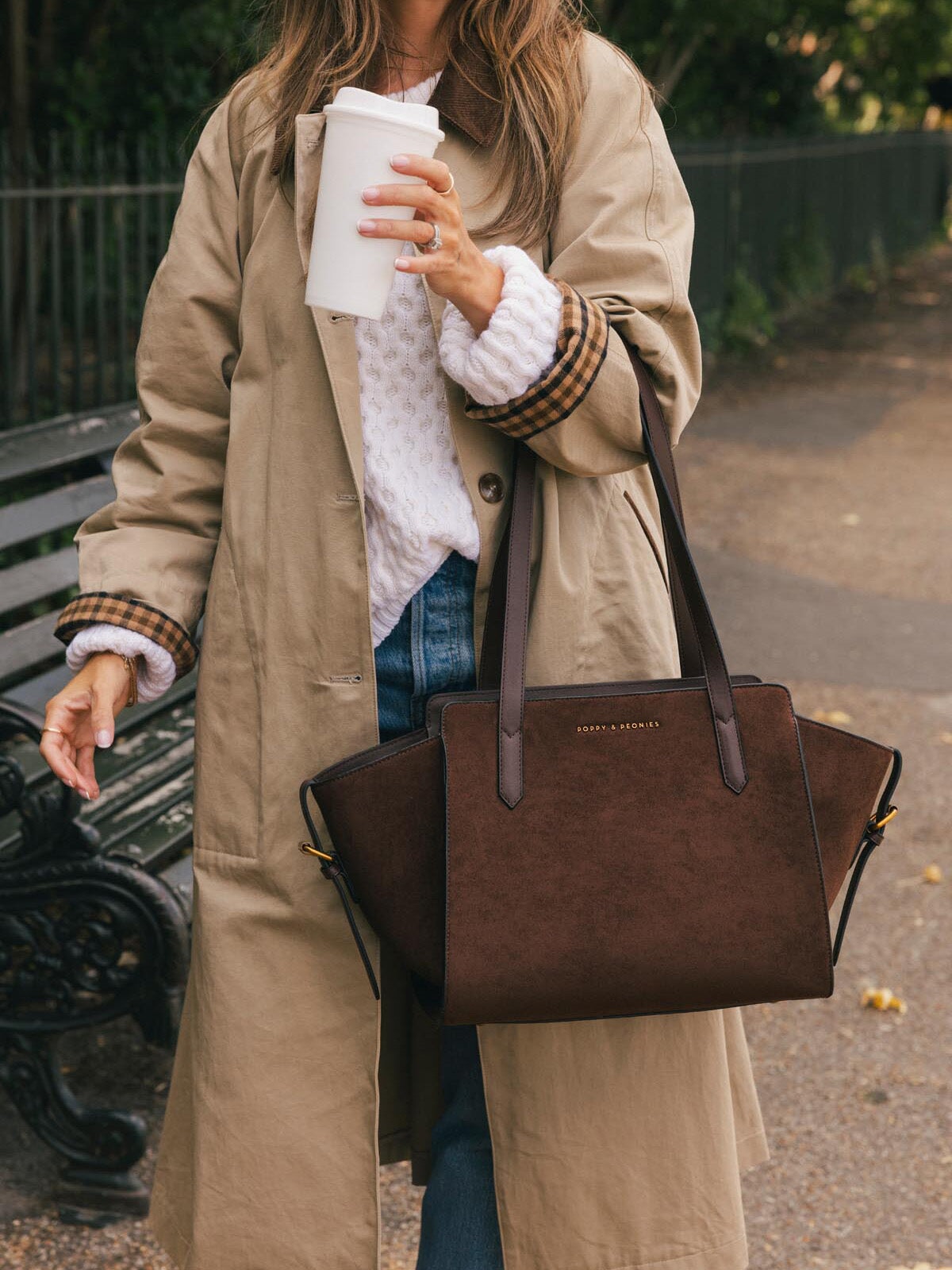 Mini Avenue Tote Espresso Suede