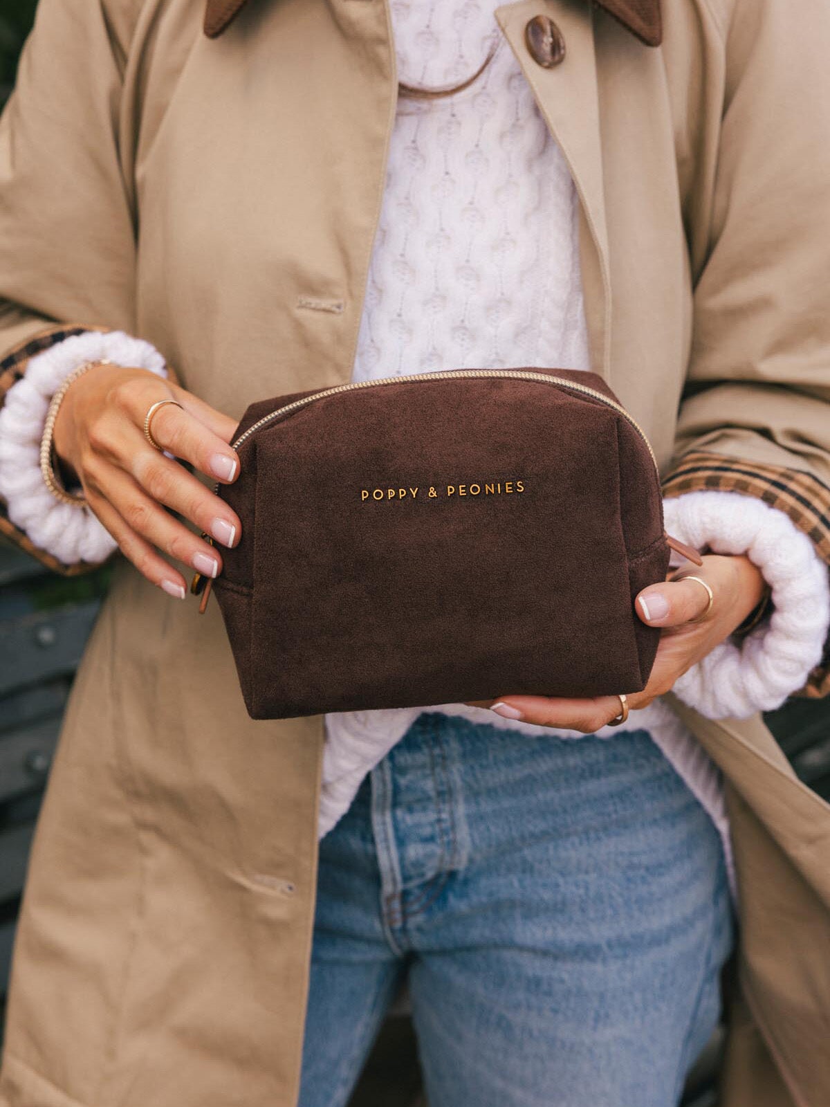 Espresso Suede Cosmetic Case