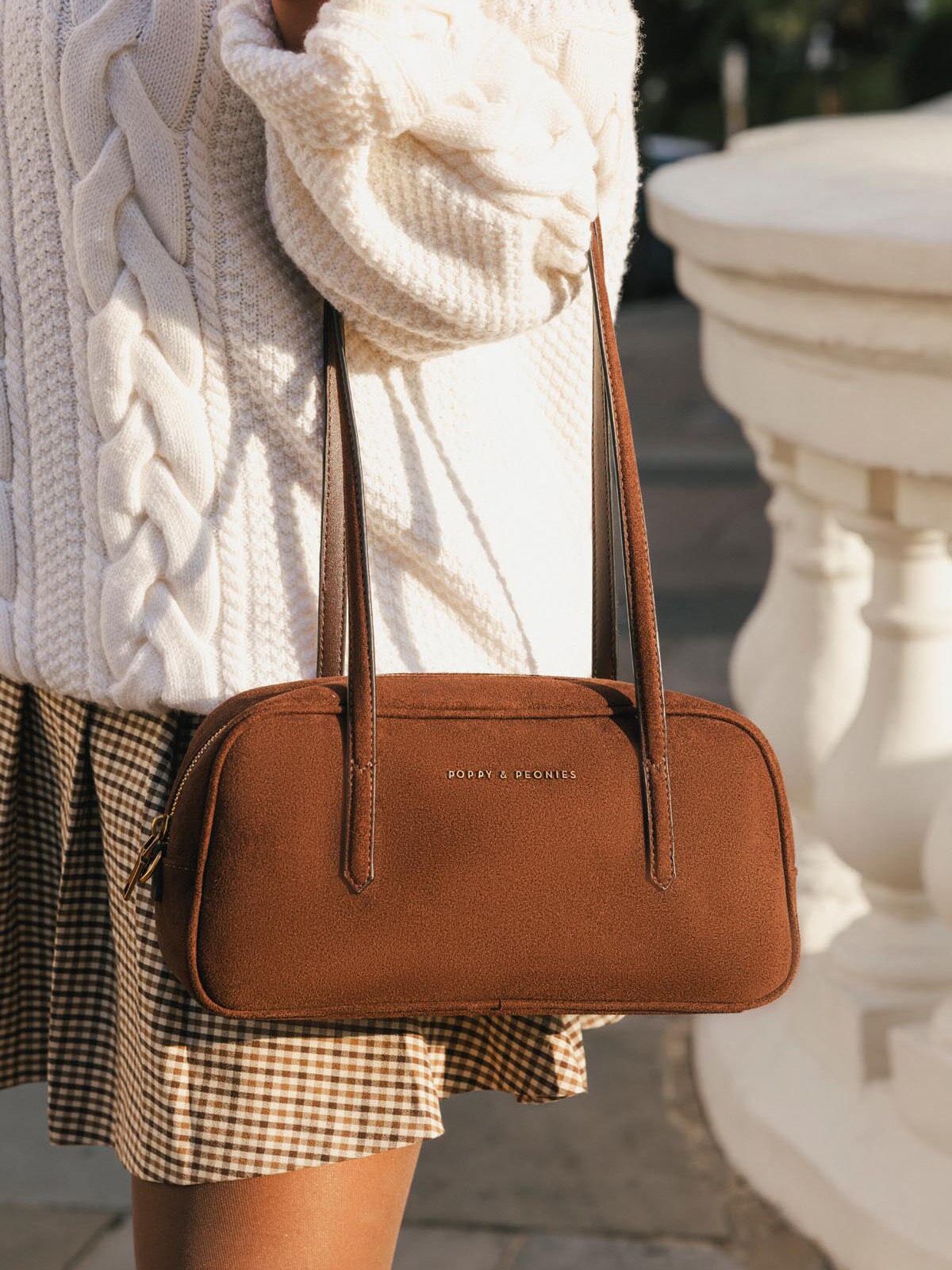 The Friday Satchel Espresso Suede