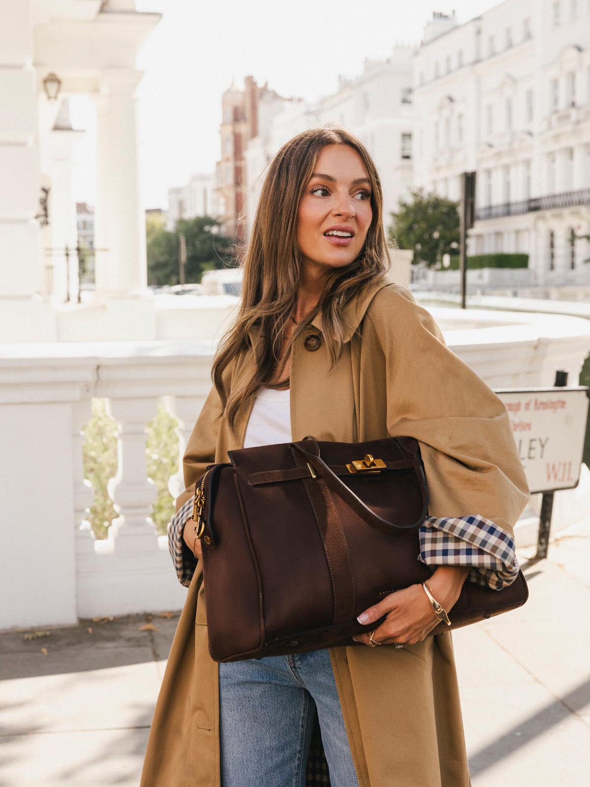 Effortless Tote Espresso Suede