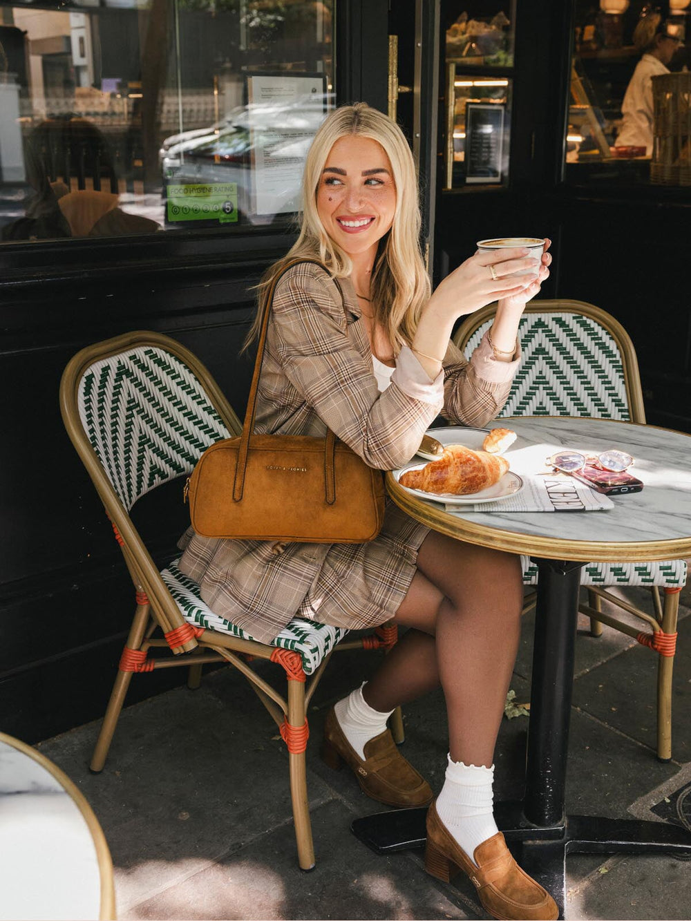The Friday Satchel Cognac Suede