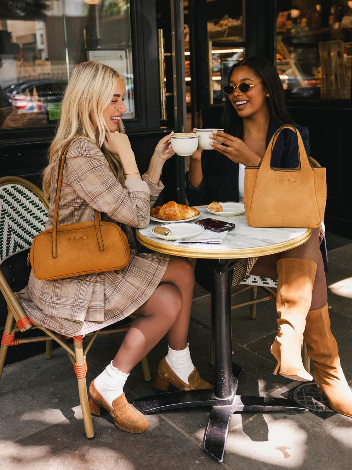 The Pick Me Up Tote Cognac Suede