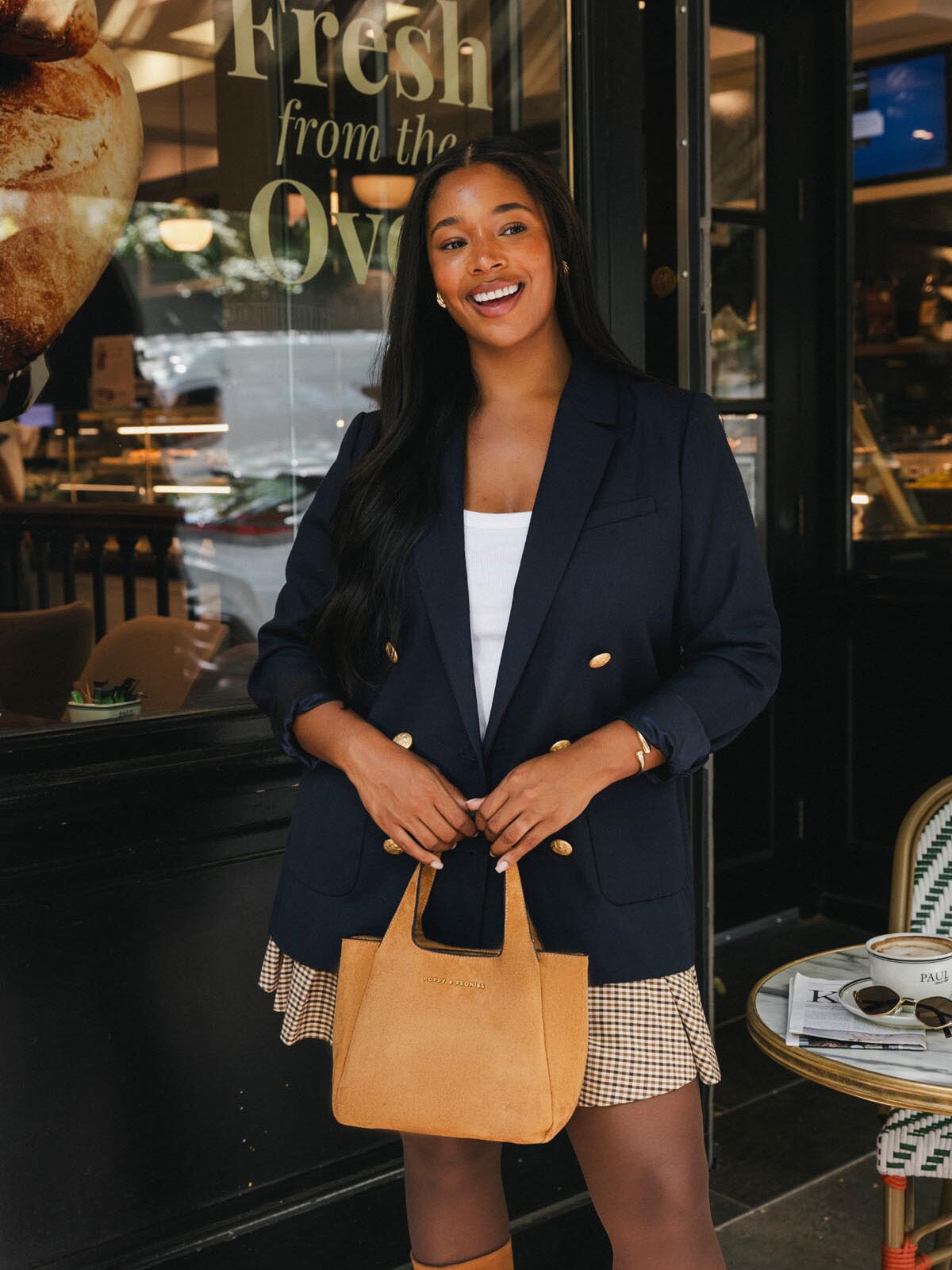 The Pick Me Up Tote Cognac Suede