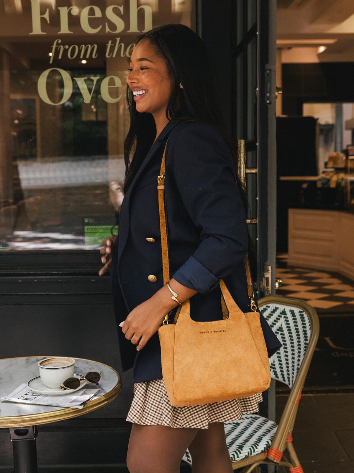 The Pick Me Up Tote Cognac Suede