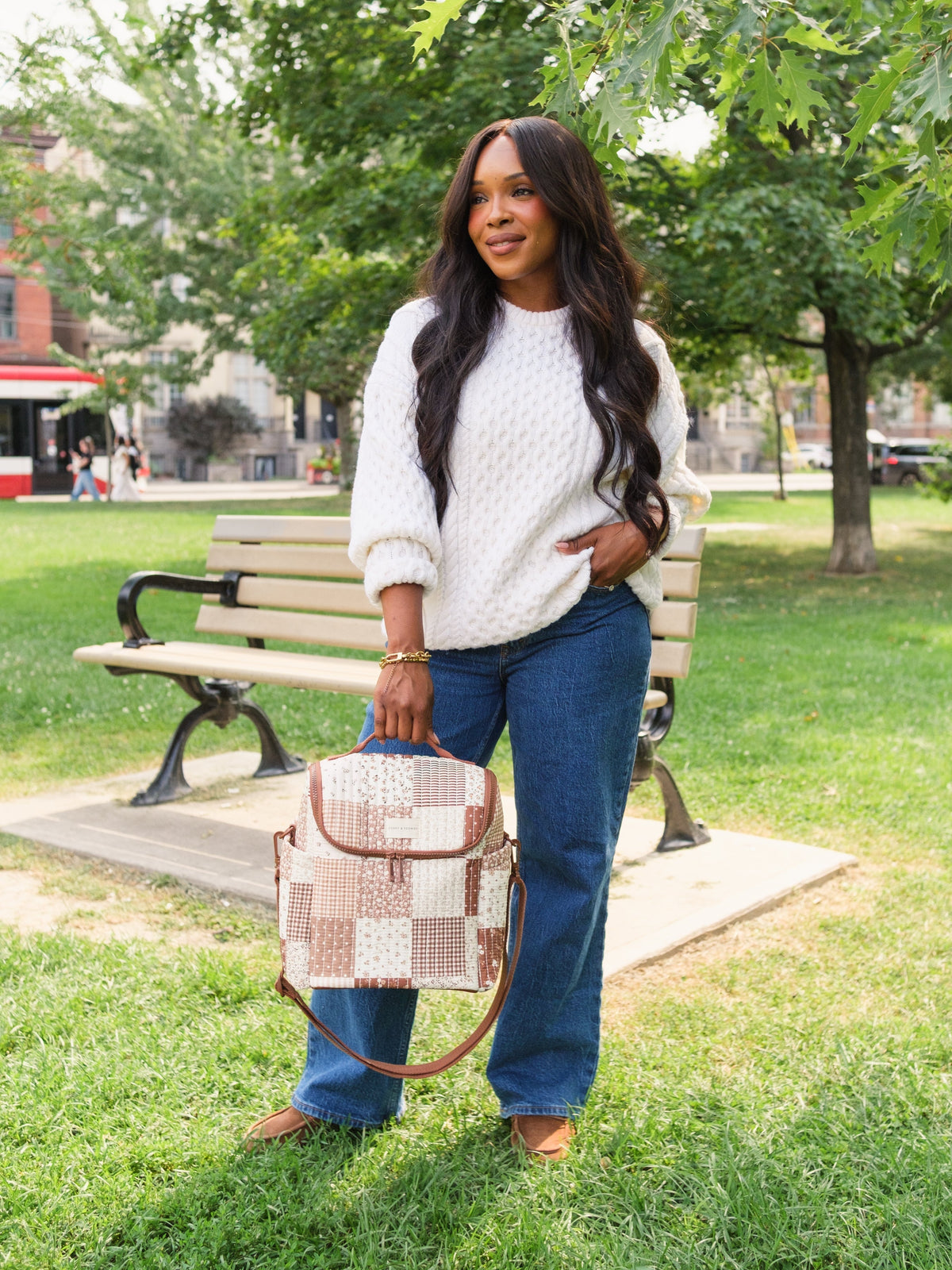 The Lunch Date Brown Patchwork