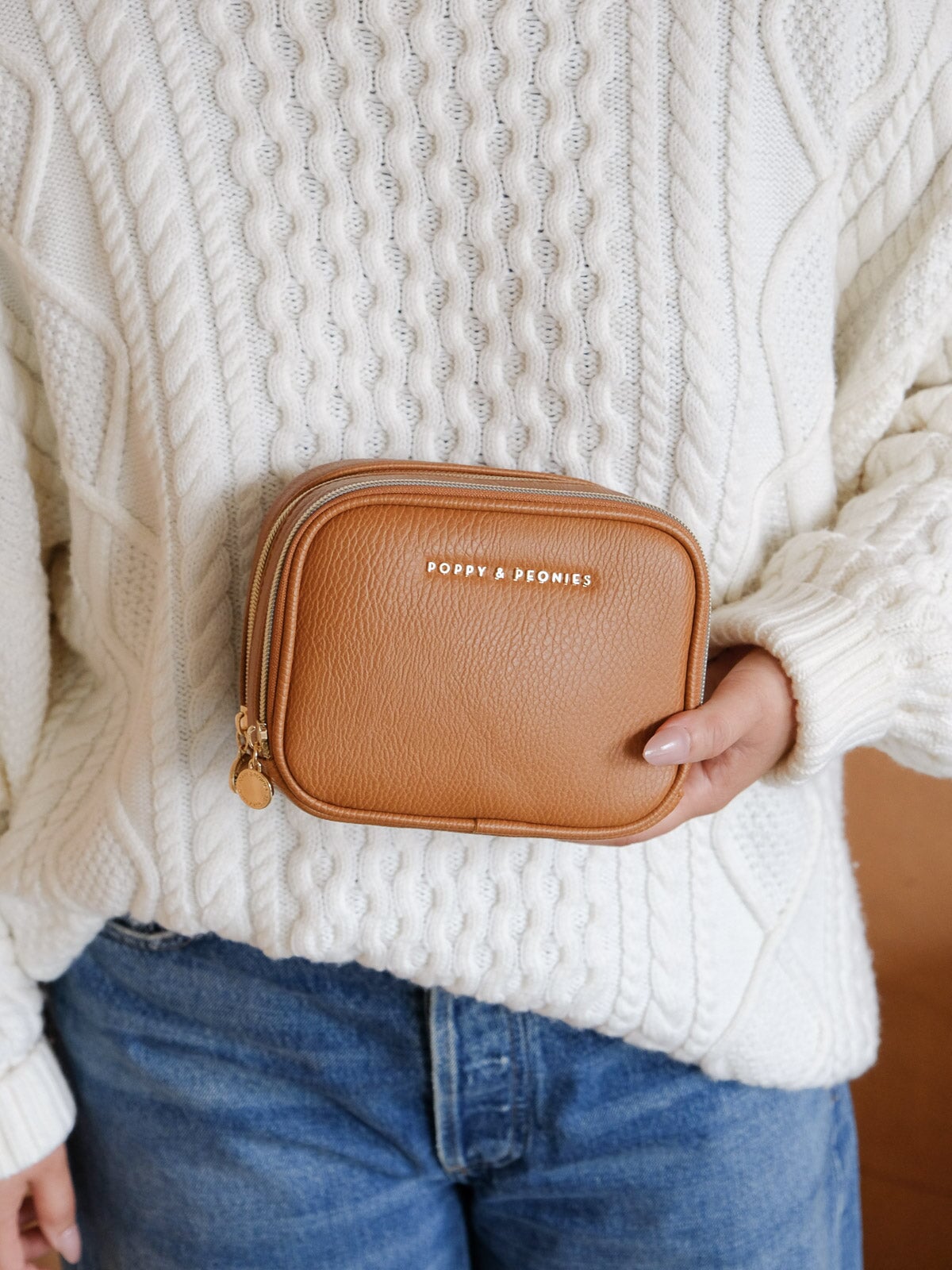 The Split Organizer Cognac