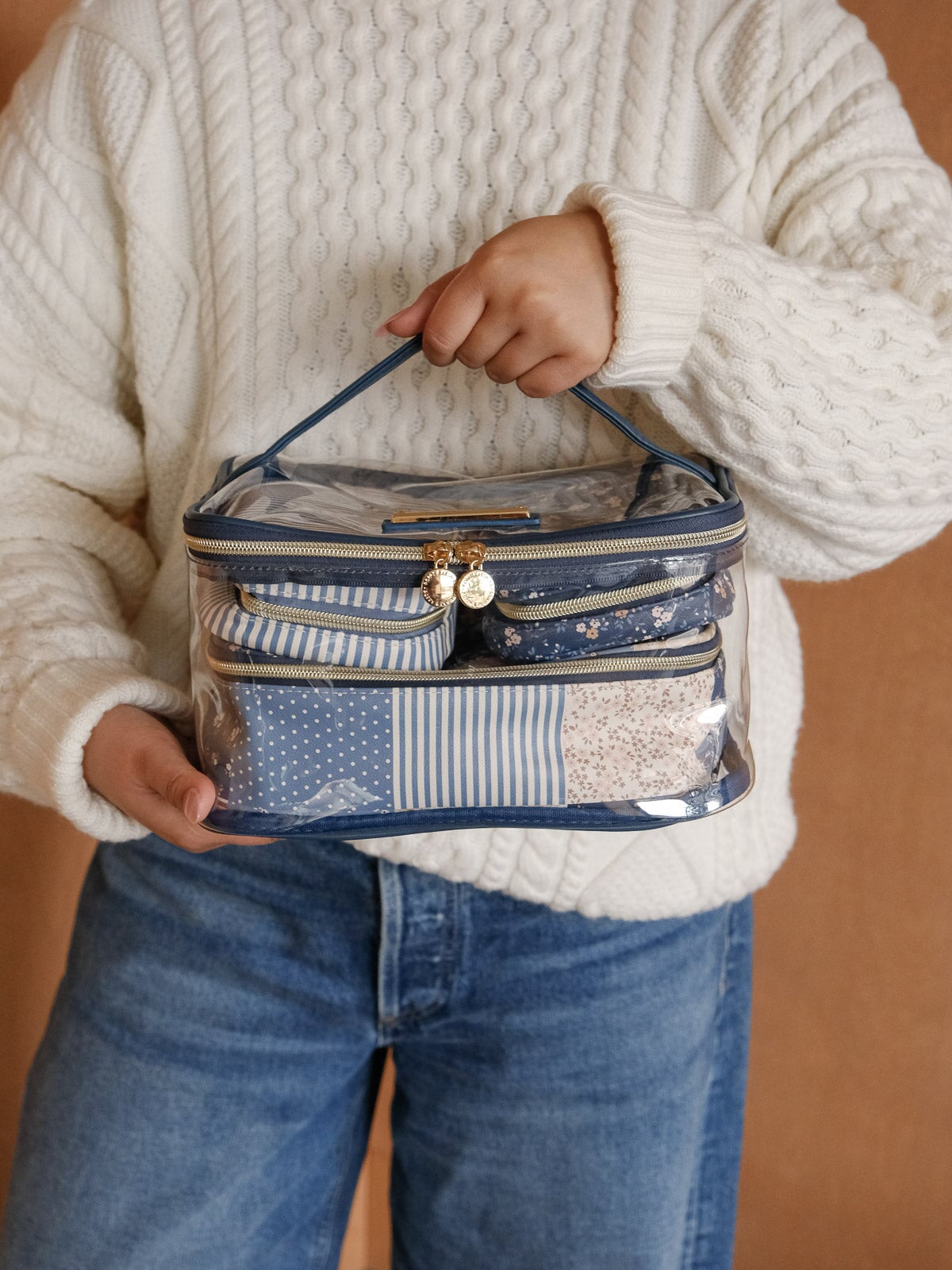 Getaway Cosmetic Set Navy Patchwork