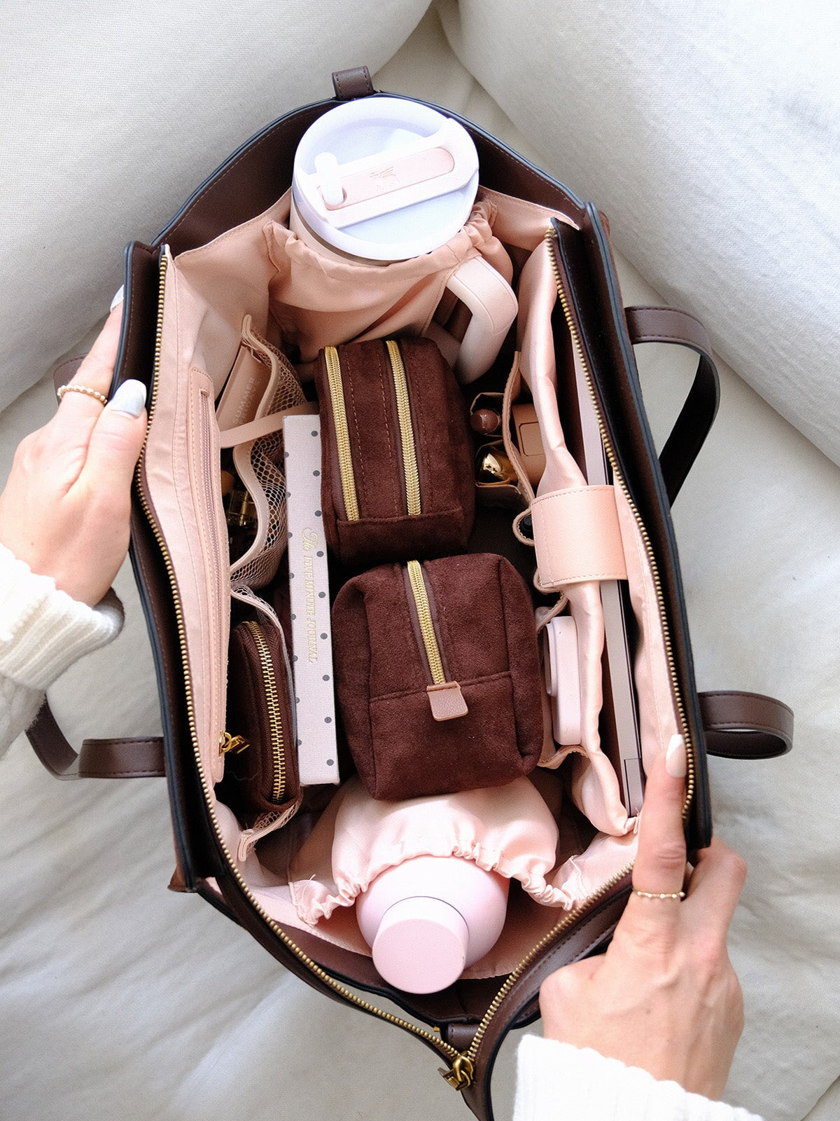 Avenue Tote Espresso Suede