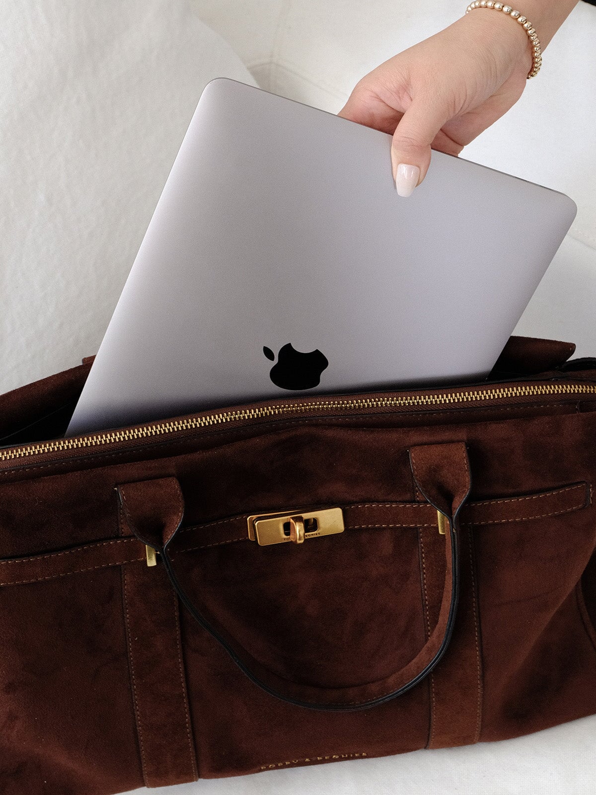 Effortless Tote Espresso Suede