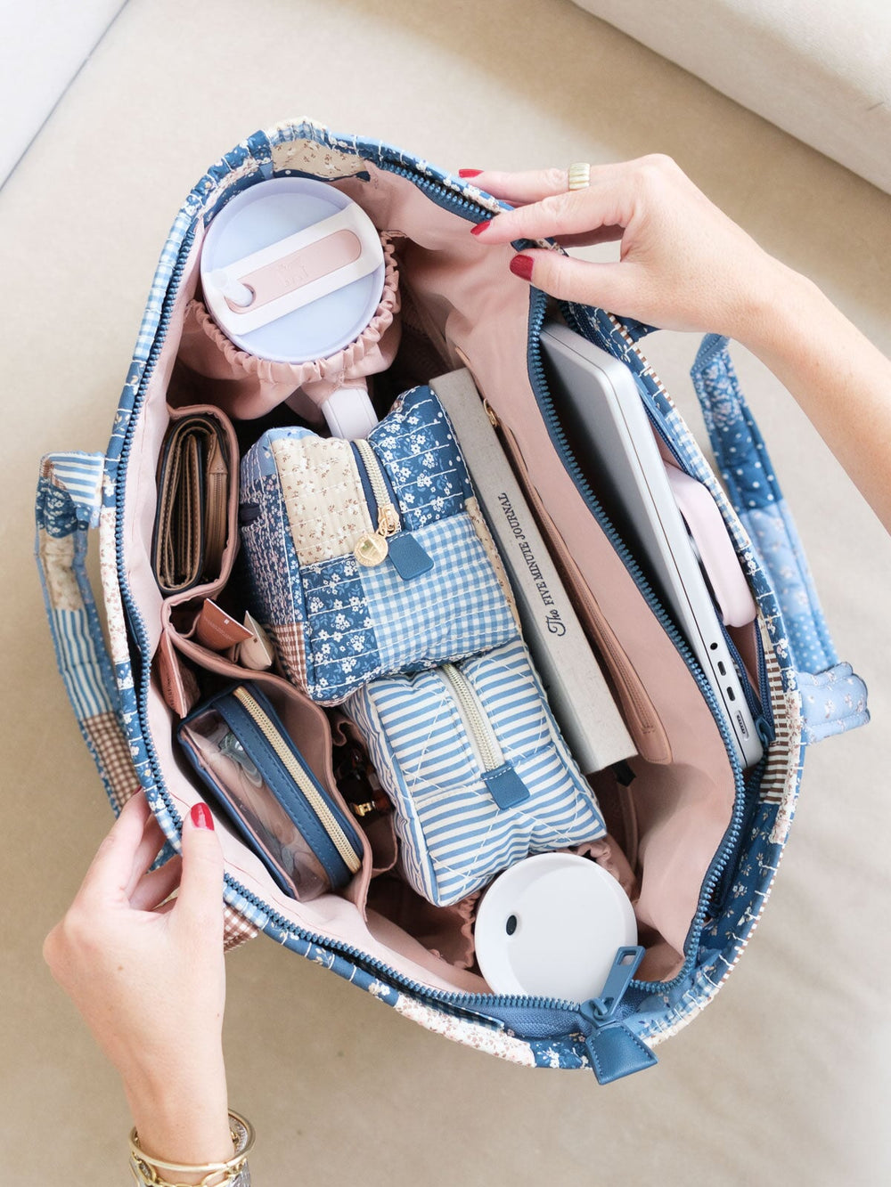 Daydreamer Tote Navy Patchwork