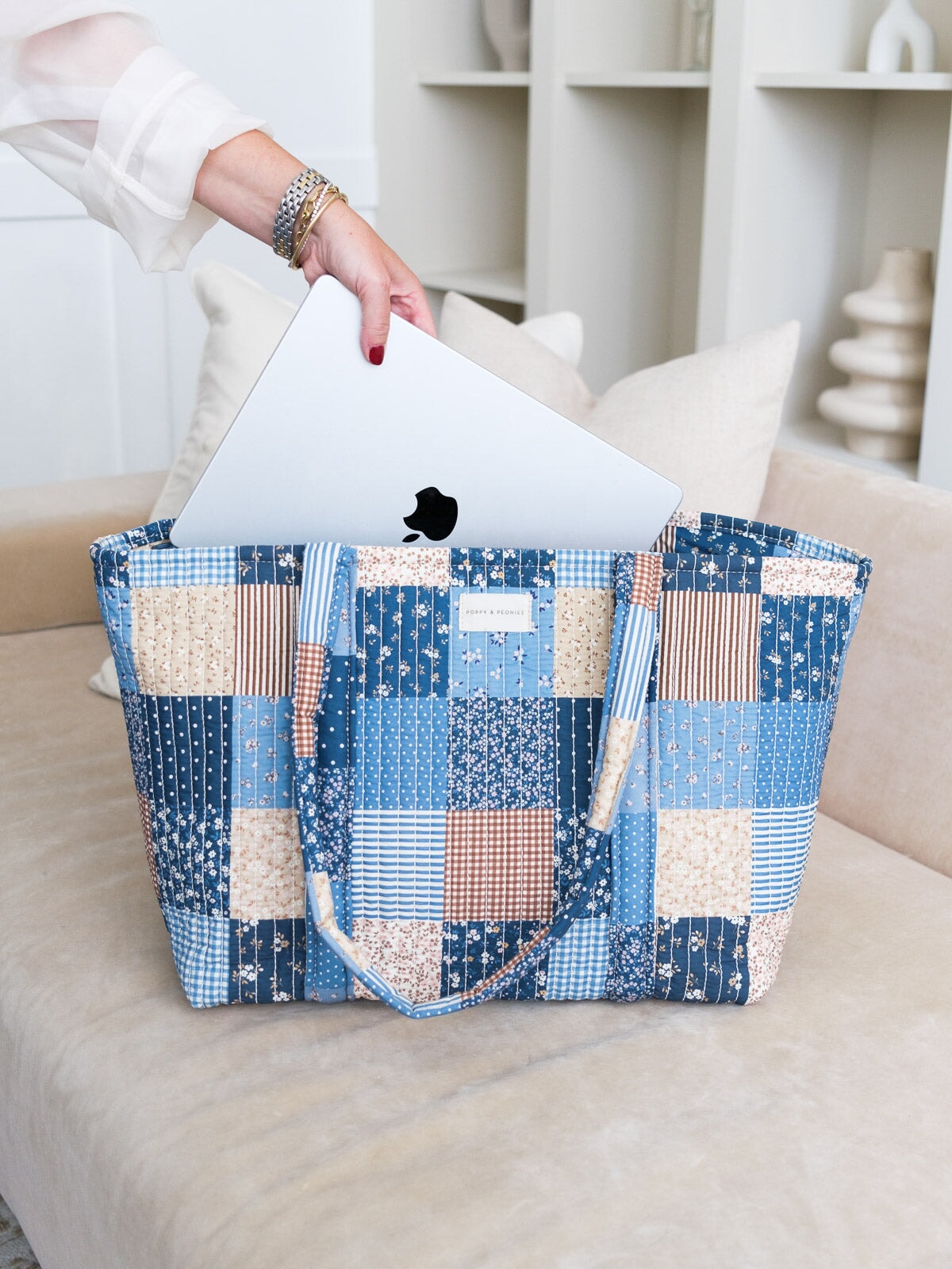 Daydreamer Tote Navy Patchwork