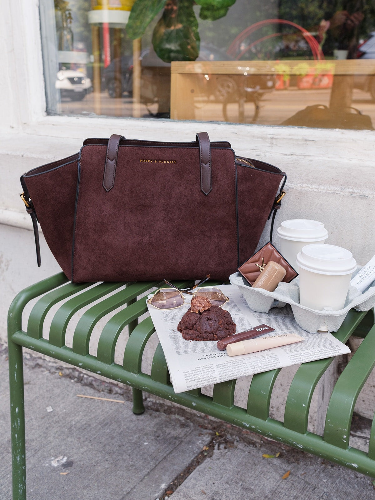 Avenue Tote Espresso Suede