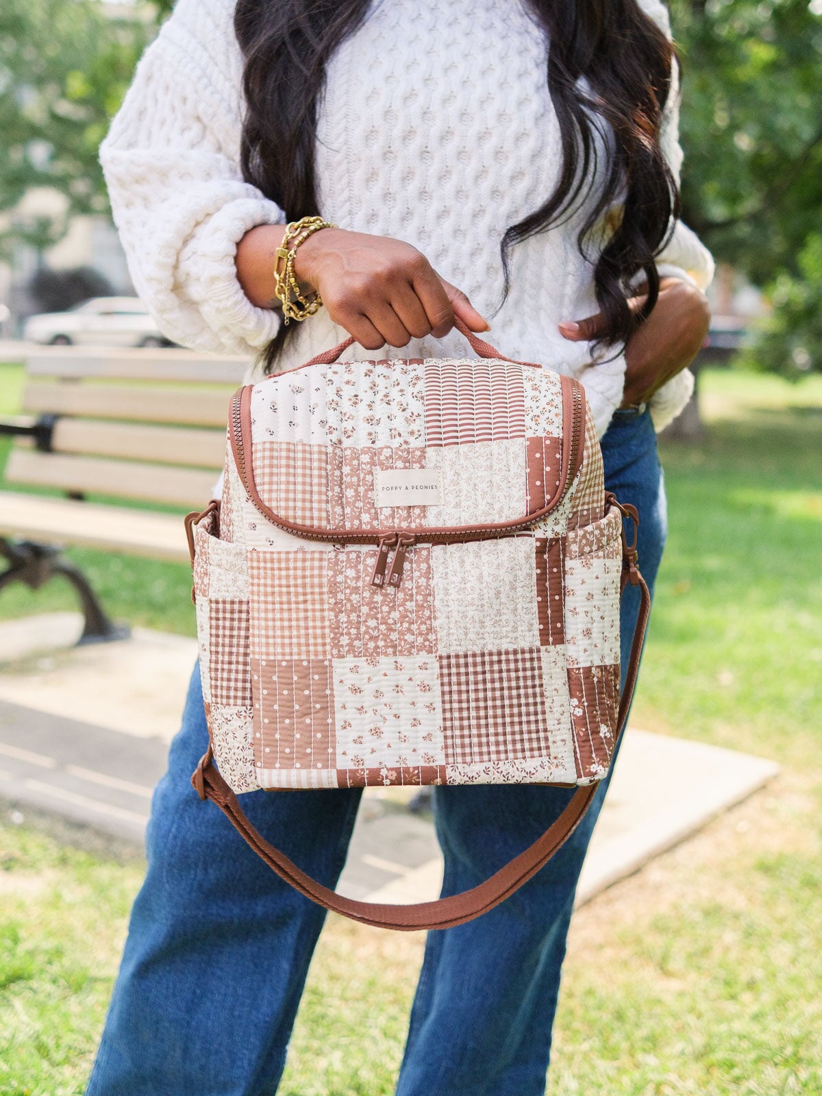 The Lunch Date Brown Patchwork