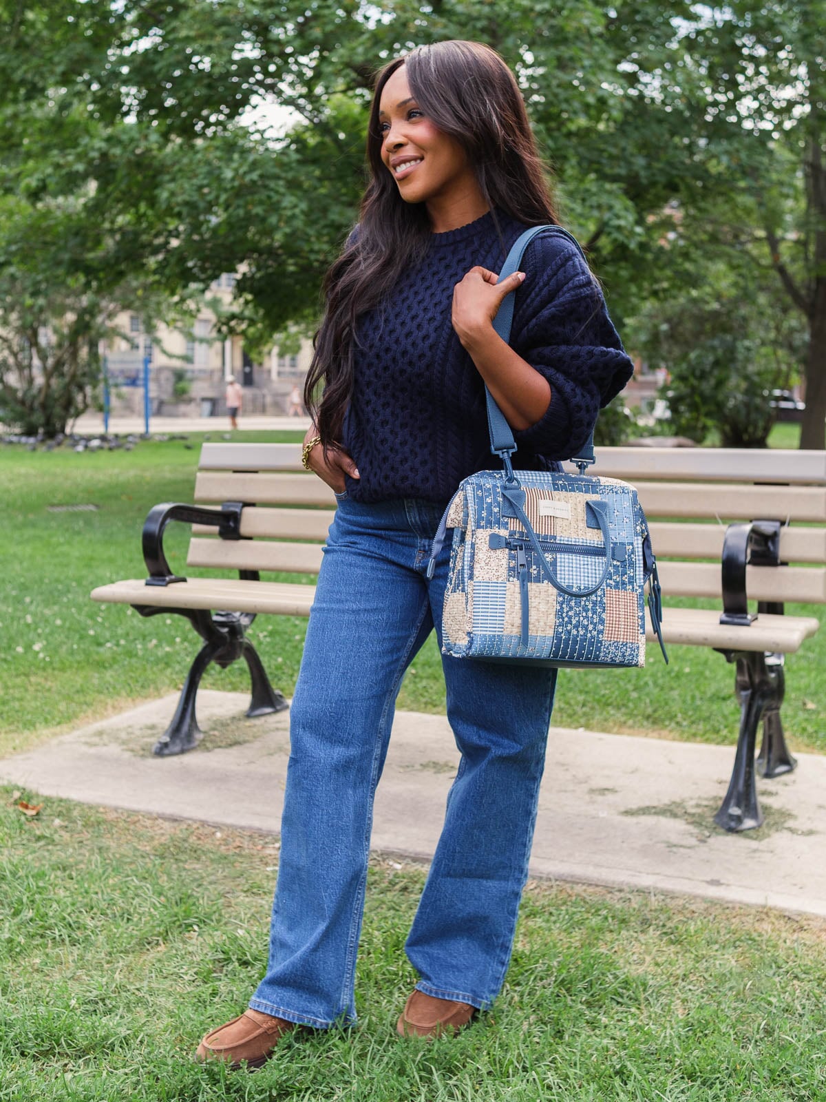 The Lunch Bag Navy Patchwork