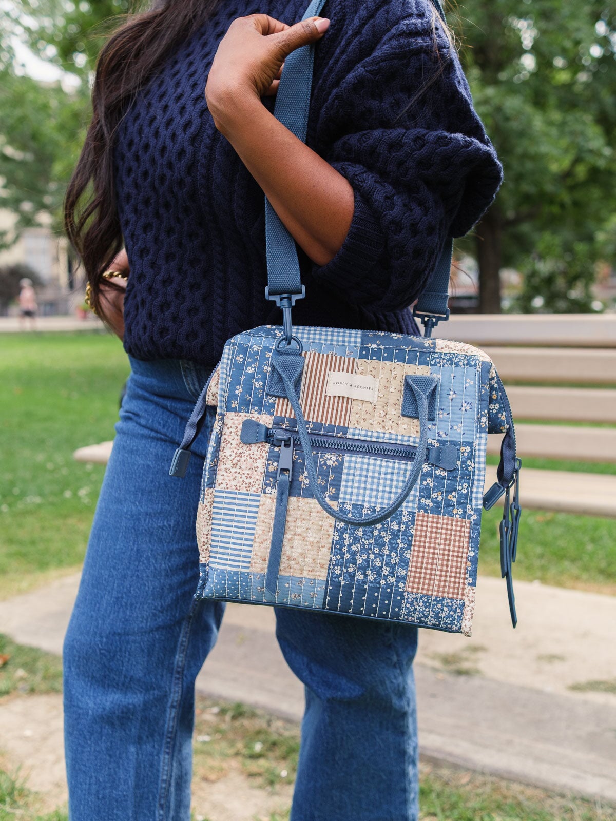 The Lunch Bag Navy Patchwork