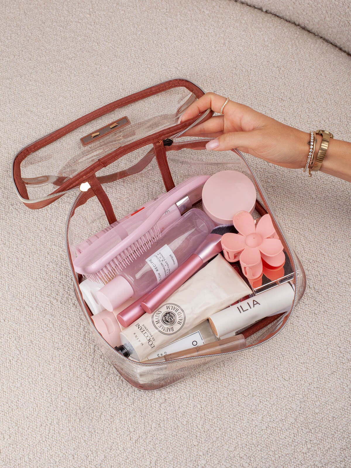Getaway Cosmetic Set Brown Patchwork