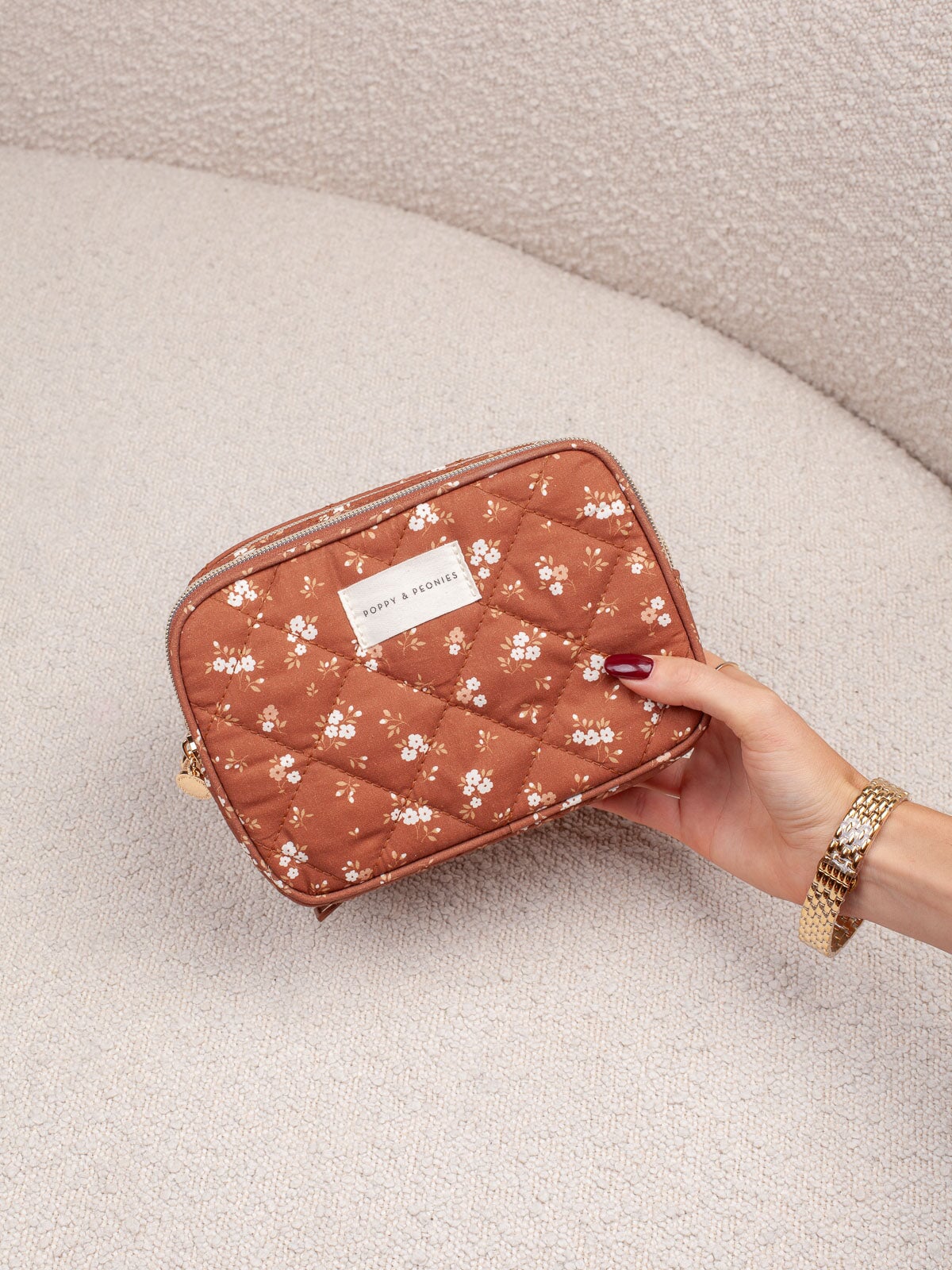 The Split Organizer Brown Floral