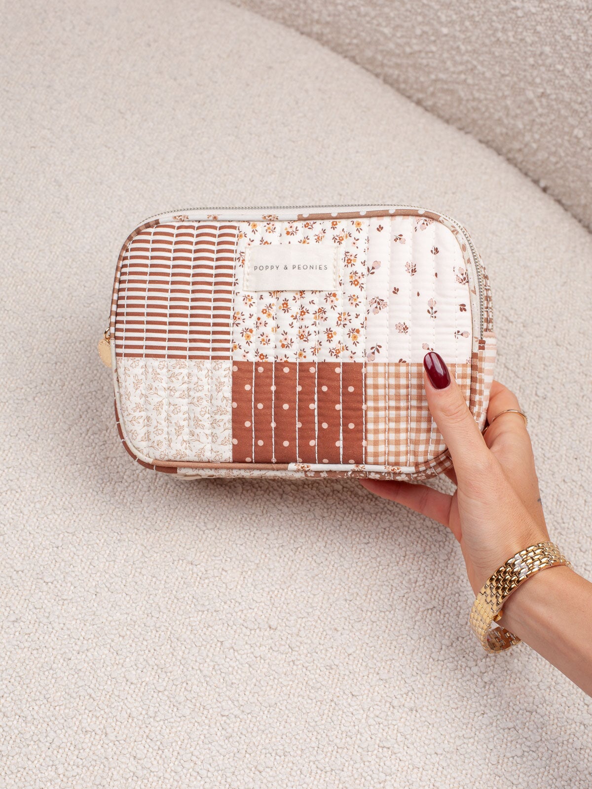 The Split Organizer Brown Patchwork