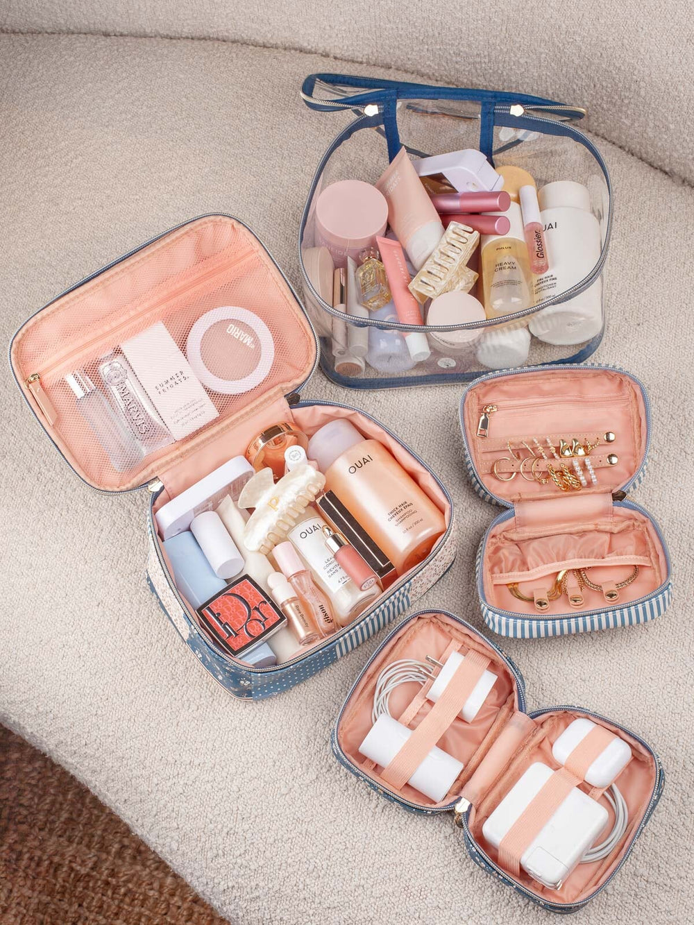 Getaway Cosmetic Set Navy Patchwork