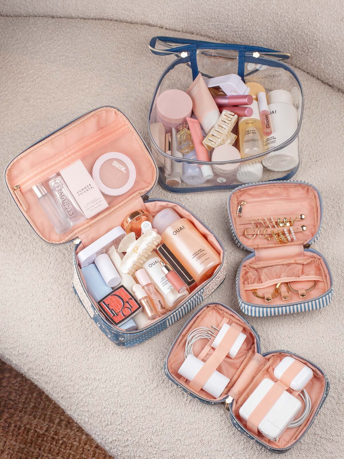 Getaway Cosmetic Set Navy Patchwork
