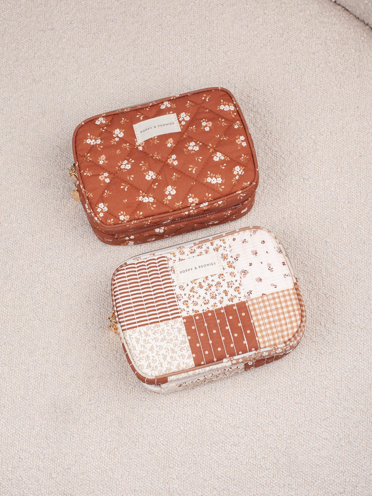 The Split Organizer Brown Floral