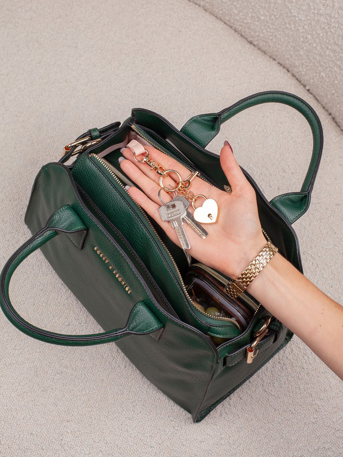 Mini Uptown Tote Heritage Green