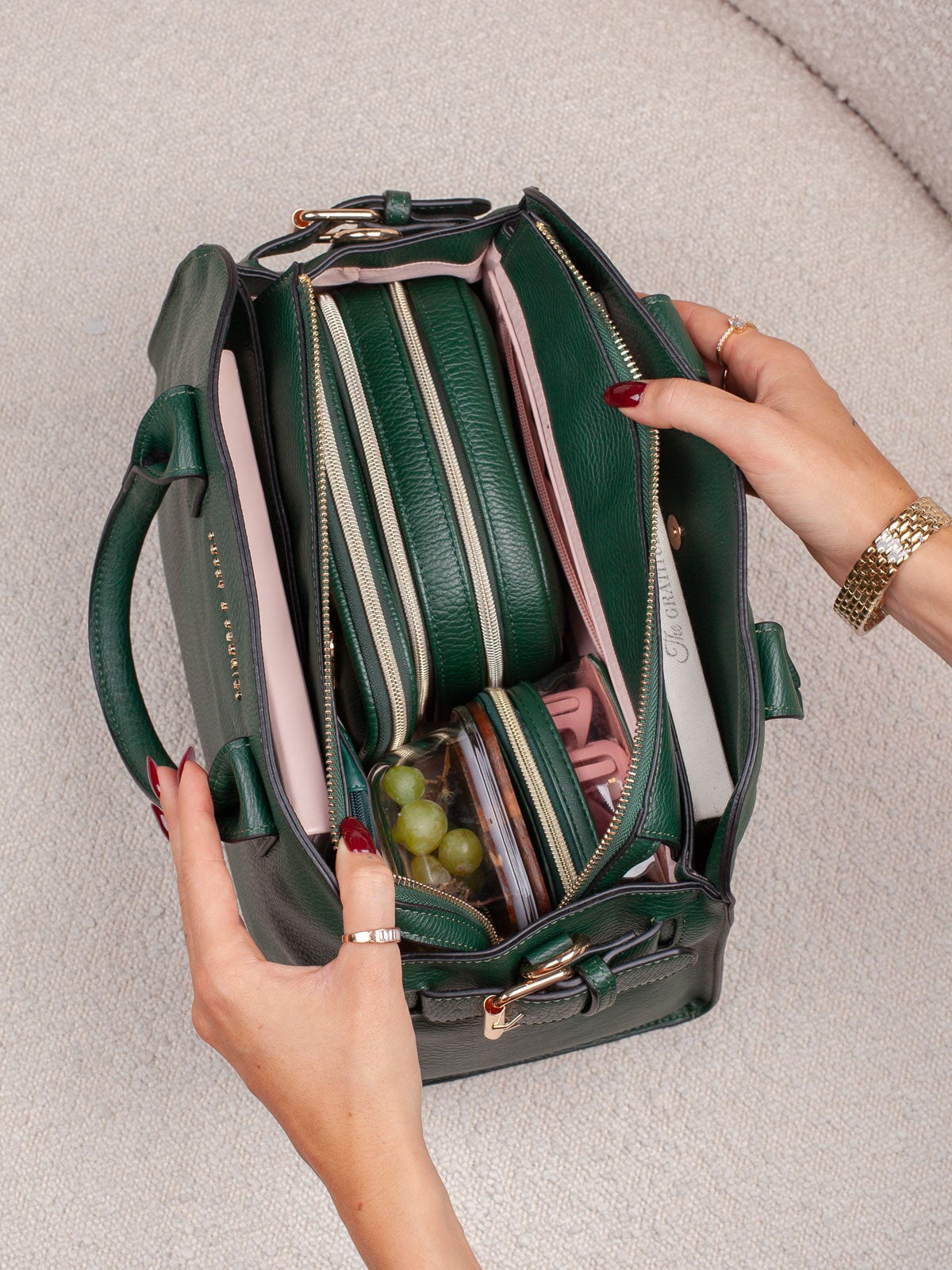 Mini Uptown Tote Heritage Green