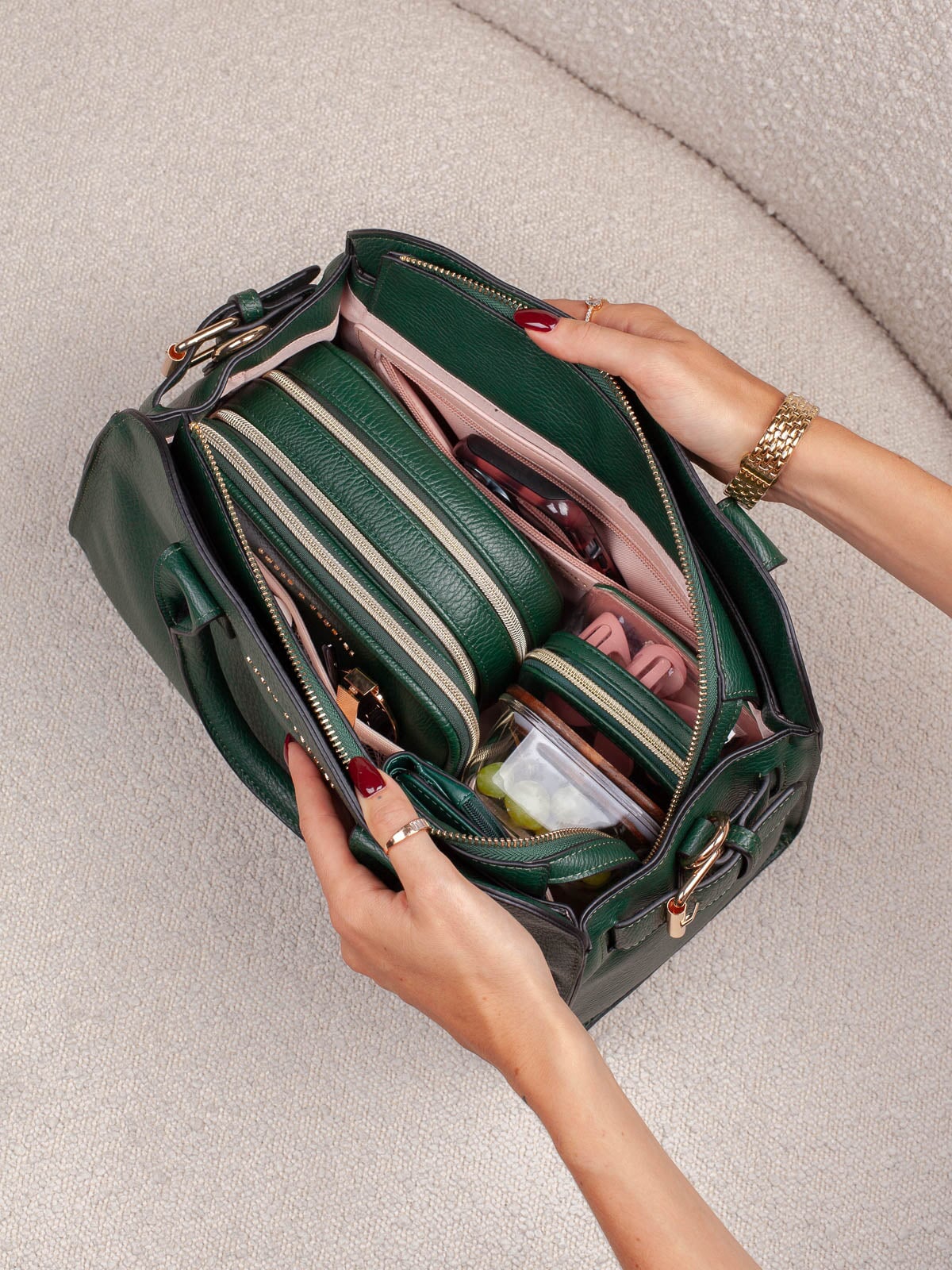 Mini Uptown Tote Heritage Green