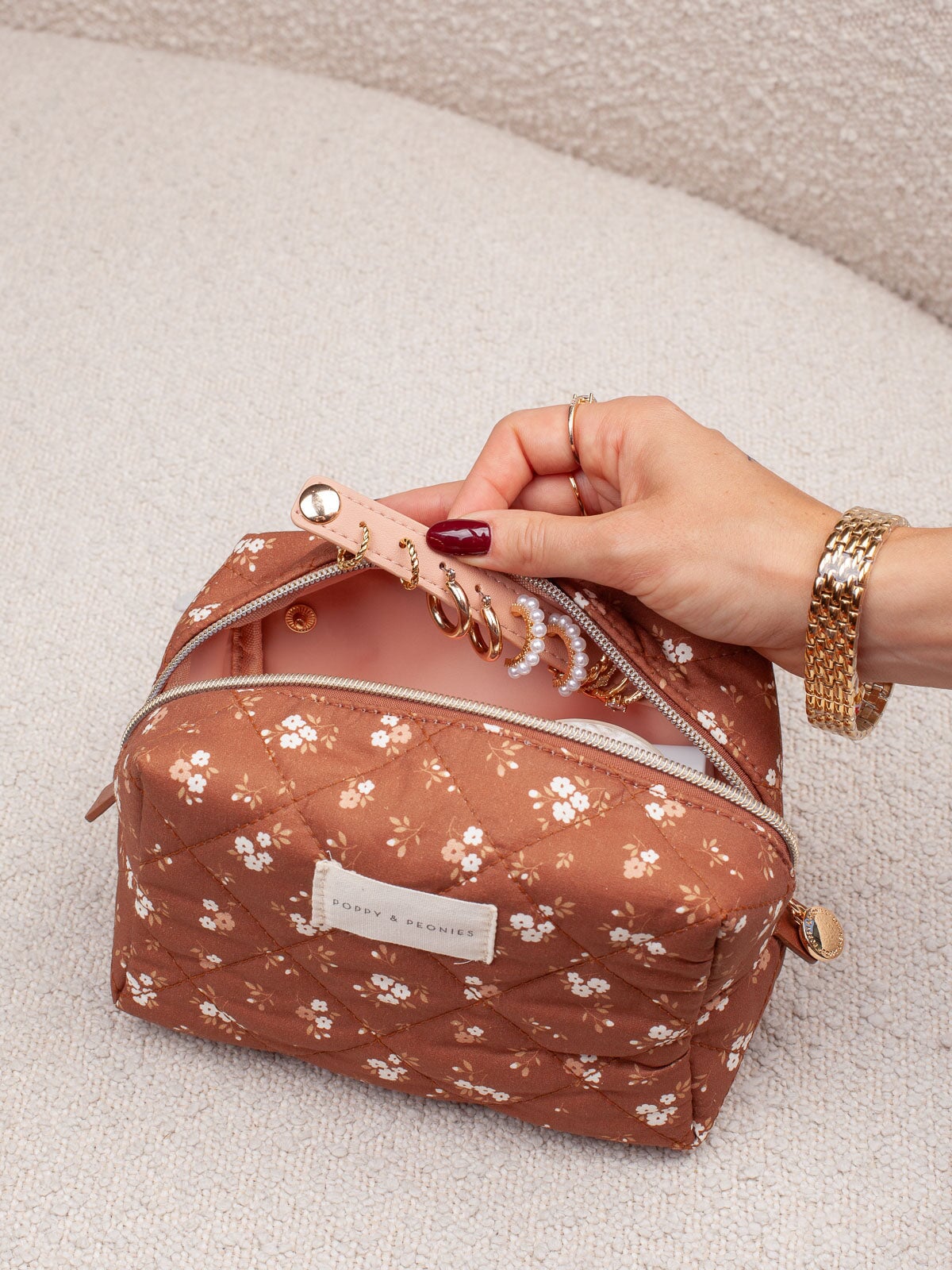Cosmetic Trio Brown Patchwork