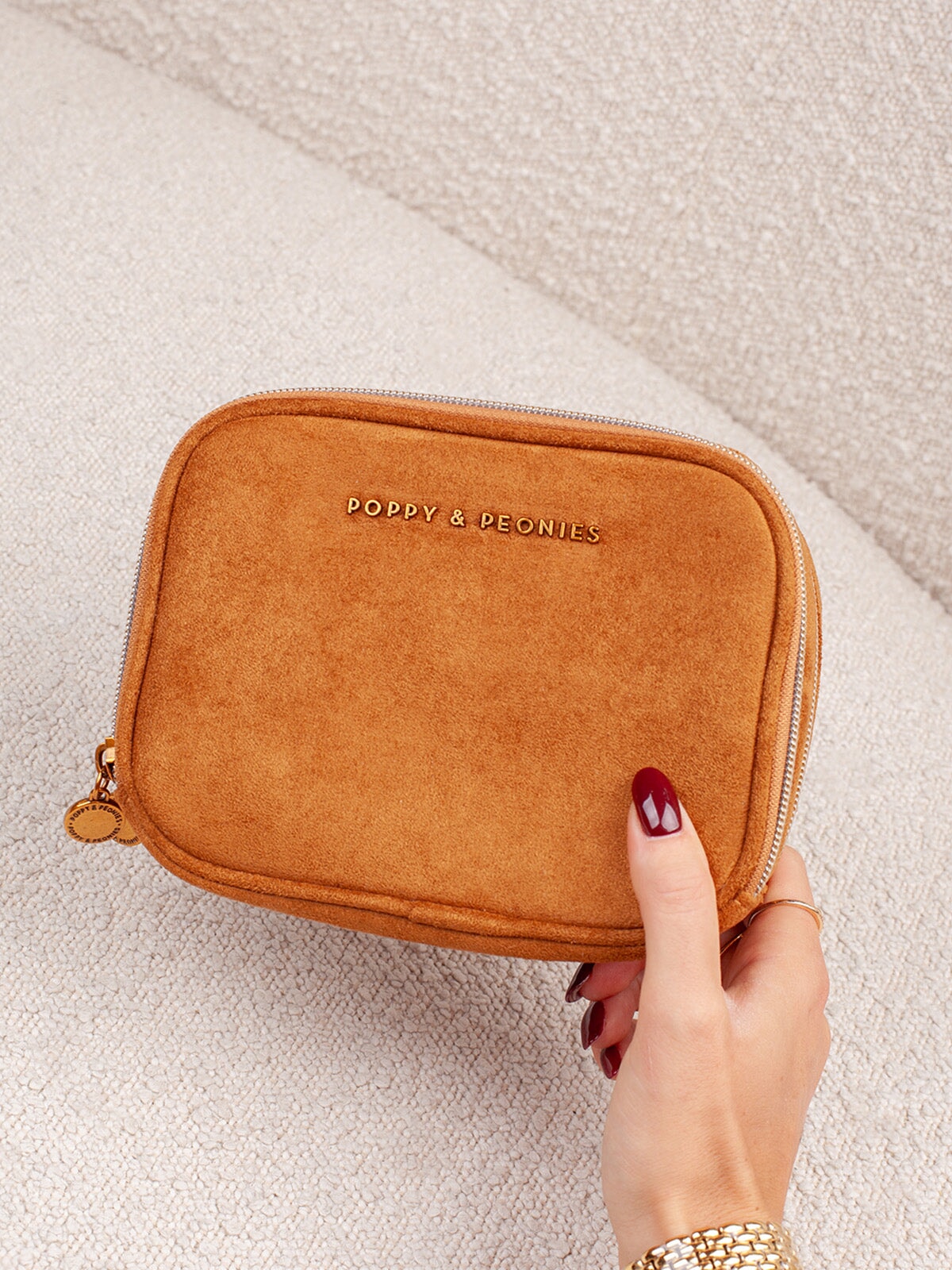 Pretty Connected Case Cognac Suede