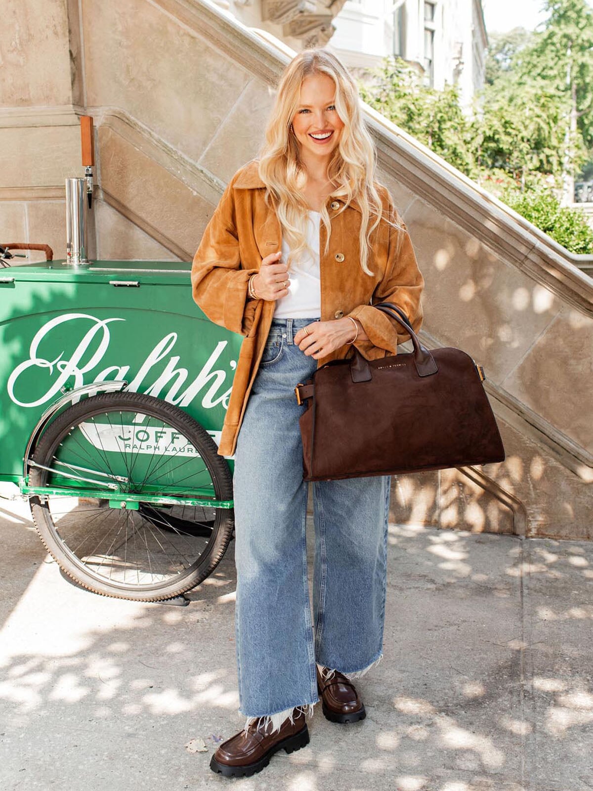 Uptown Tote Espresso Suede