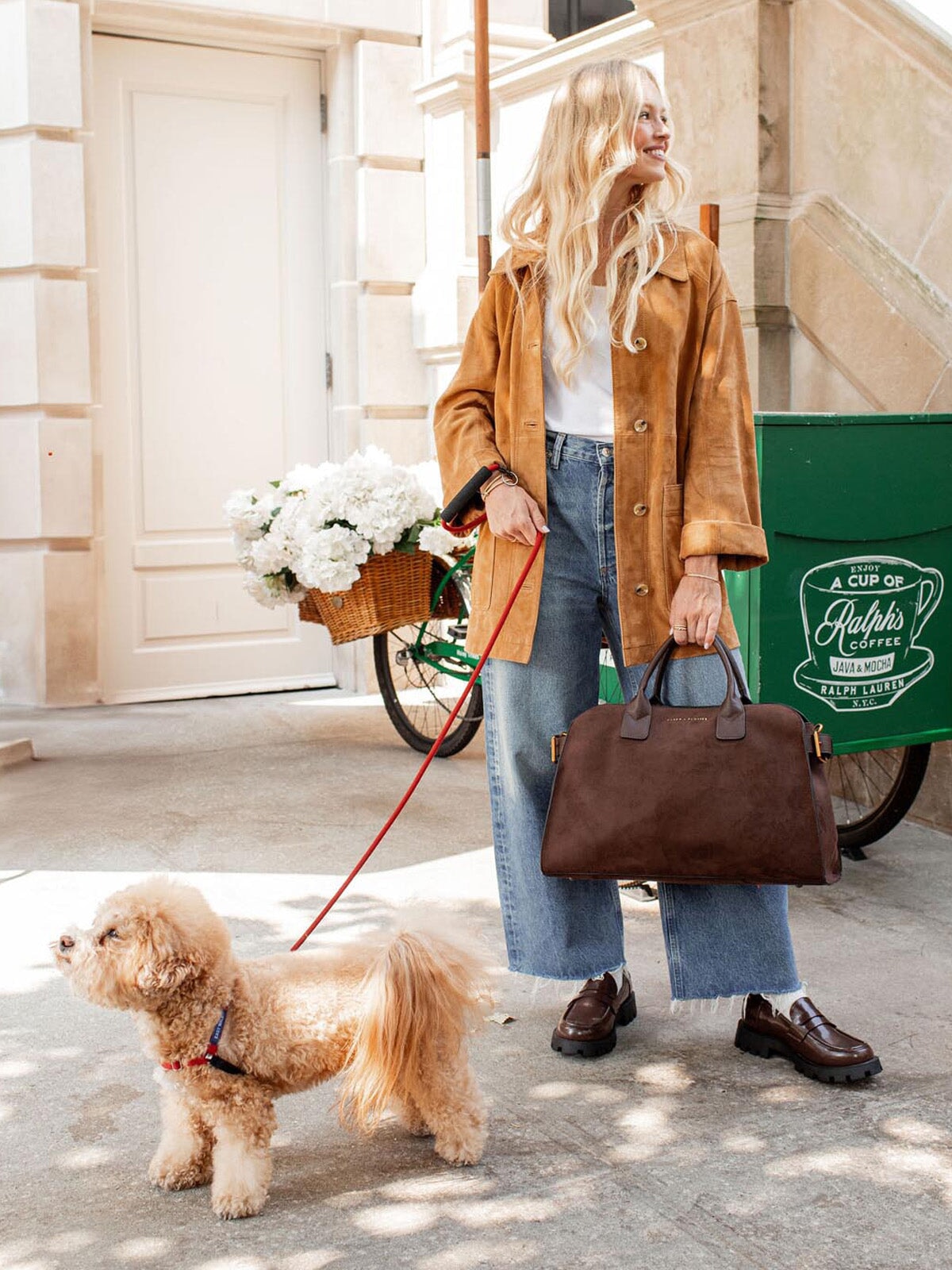 Uptown Tote Espresso Suede