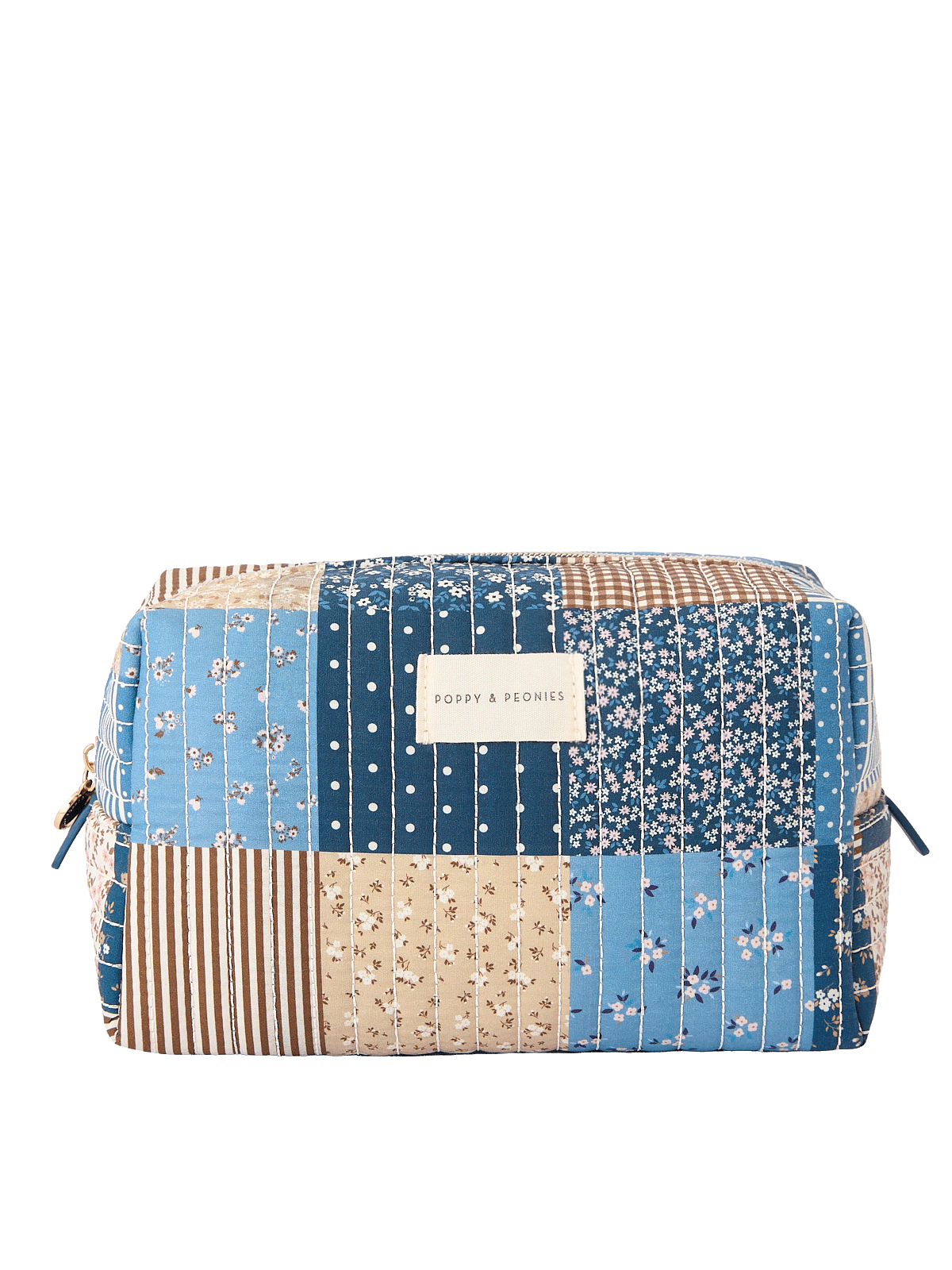 Cosmetic Trio Navy Patchwork