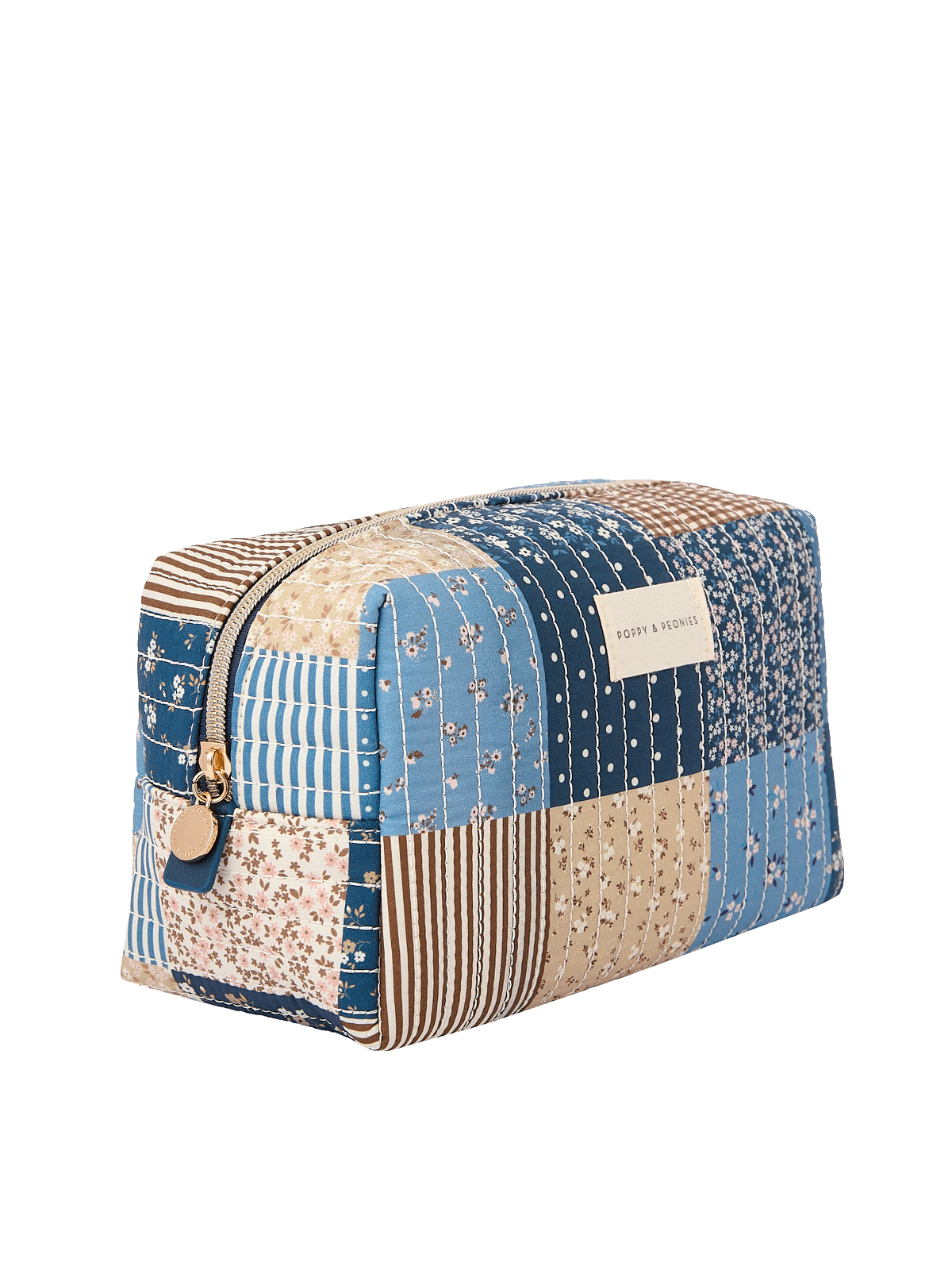 Cosmetic Trio Navy Patchwork