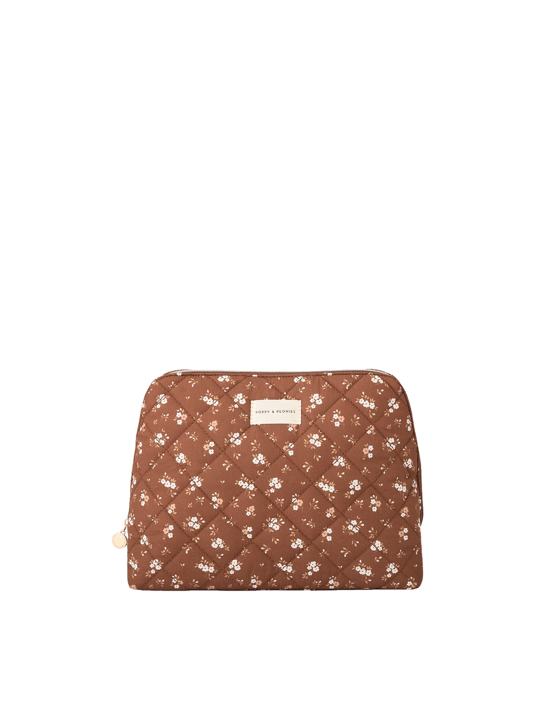 Sitting Pretty Cosmetic Case Brown Floral