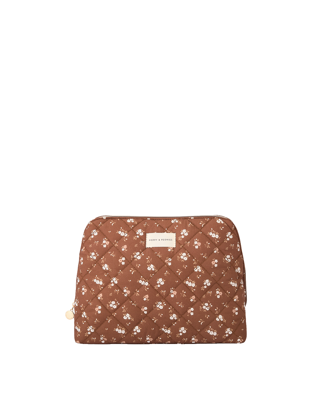 Sitting Pretty Cosmetic Case Brown Floral