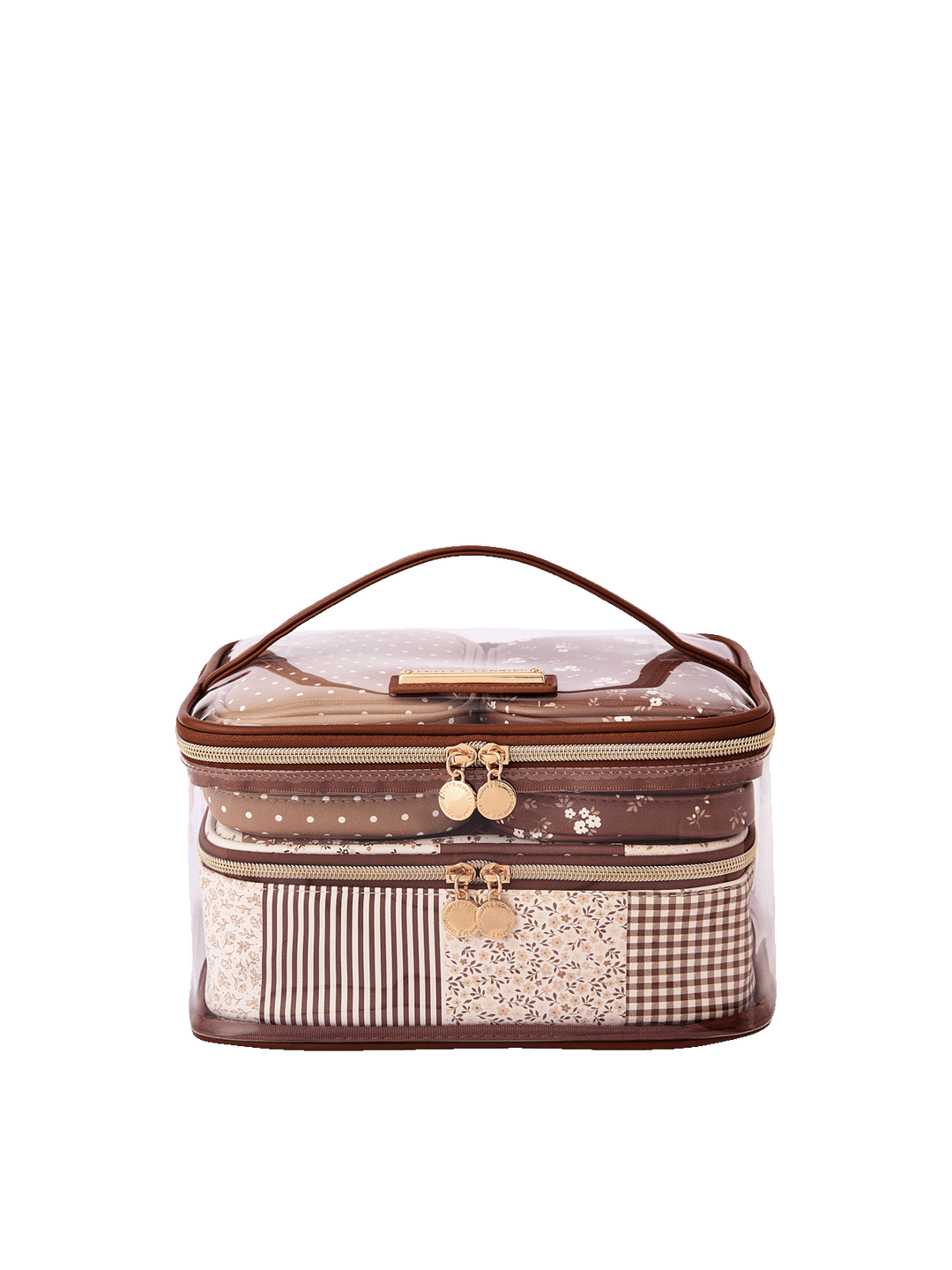 Getaway Cosmetic Set Brown Patchwork