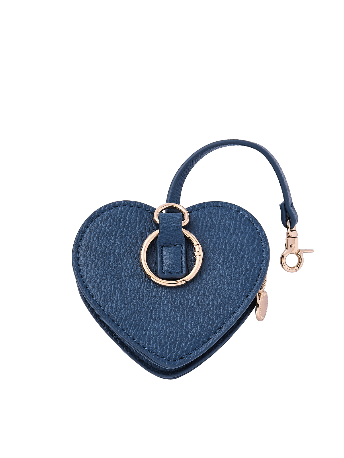 Navy Heart Bag Charm