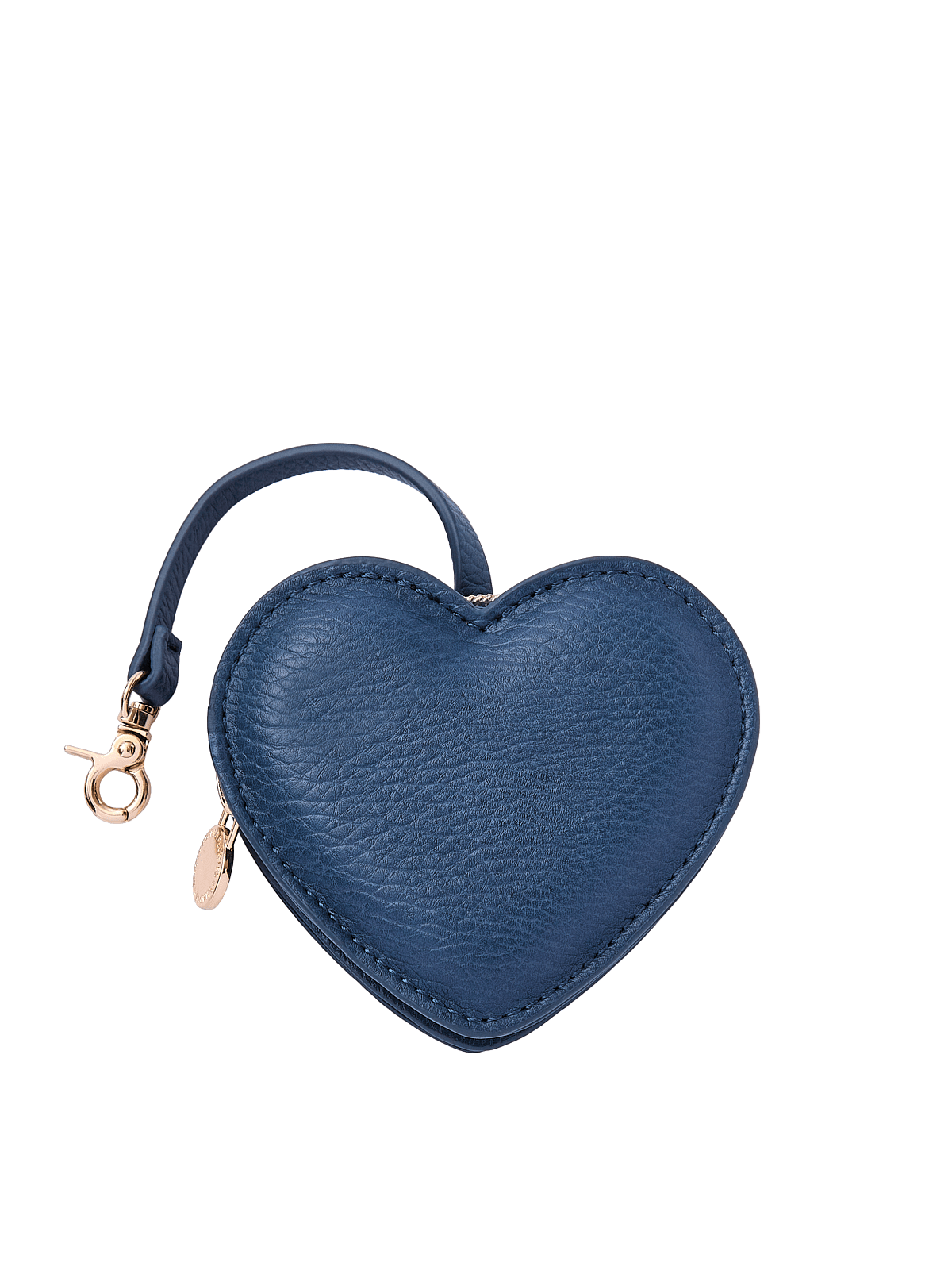 Navy Heart Bag Charm