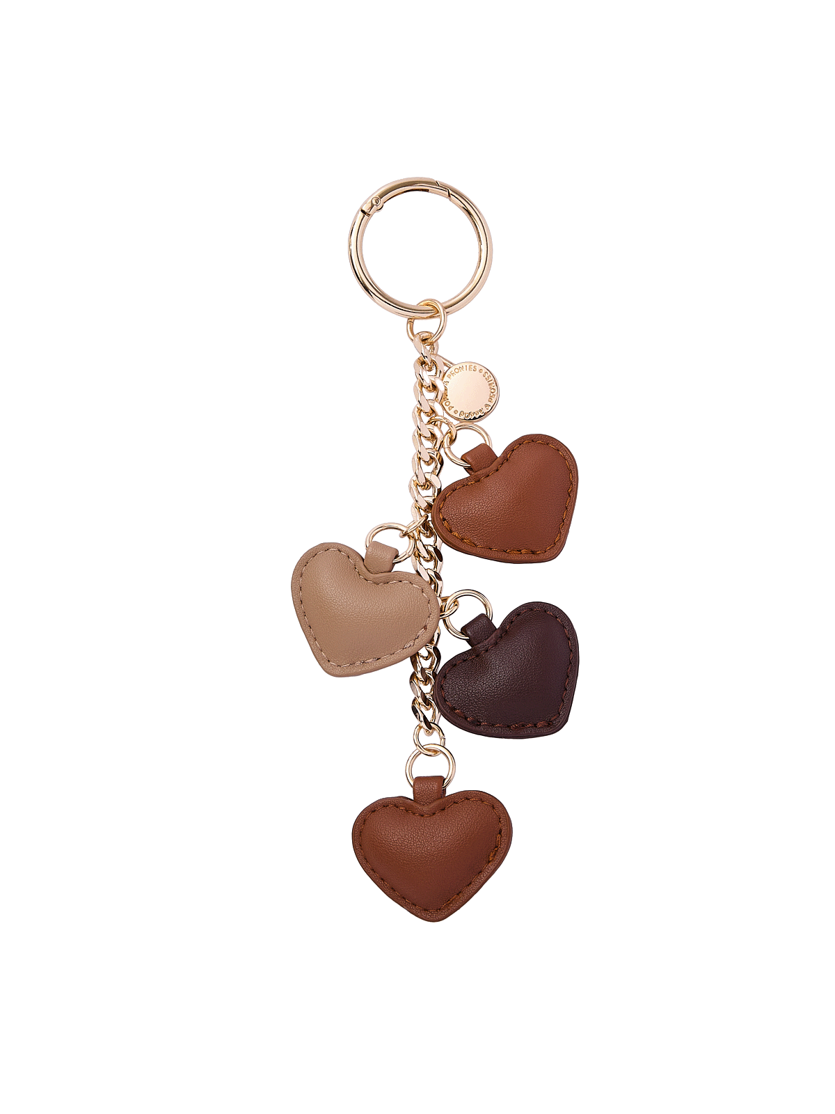 Heart Strings Bag Charm Brown