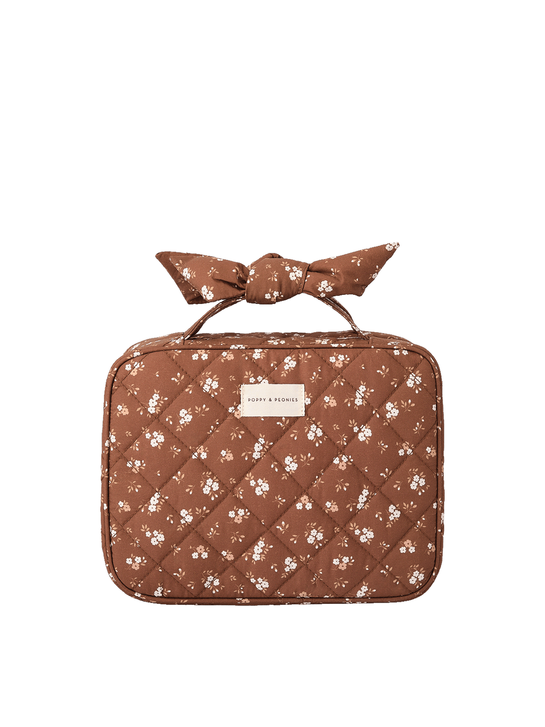 Hook Me Up Cosmetic Case Brown Floral