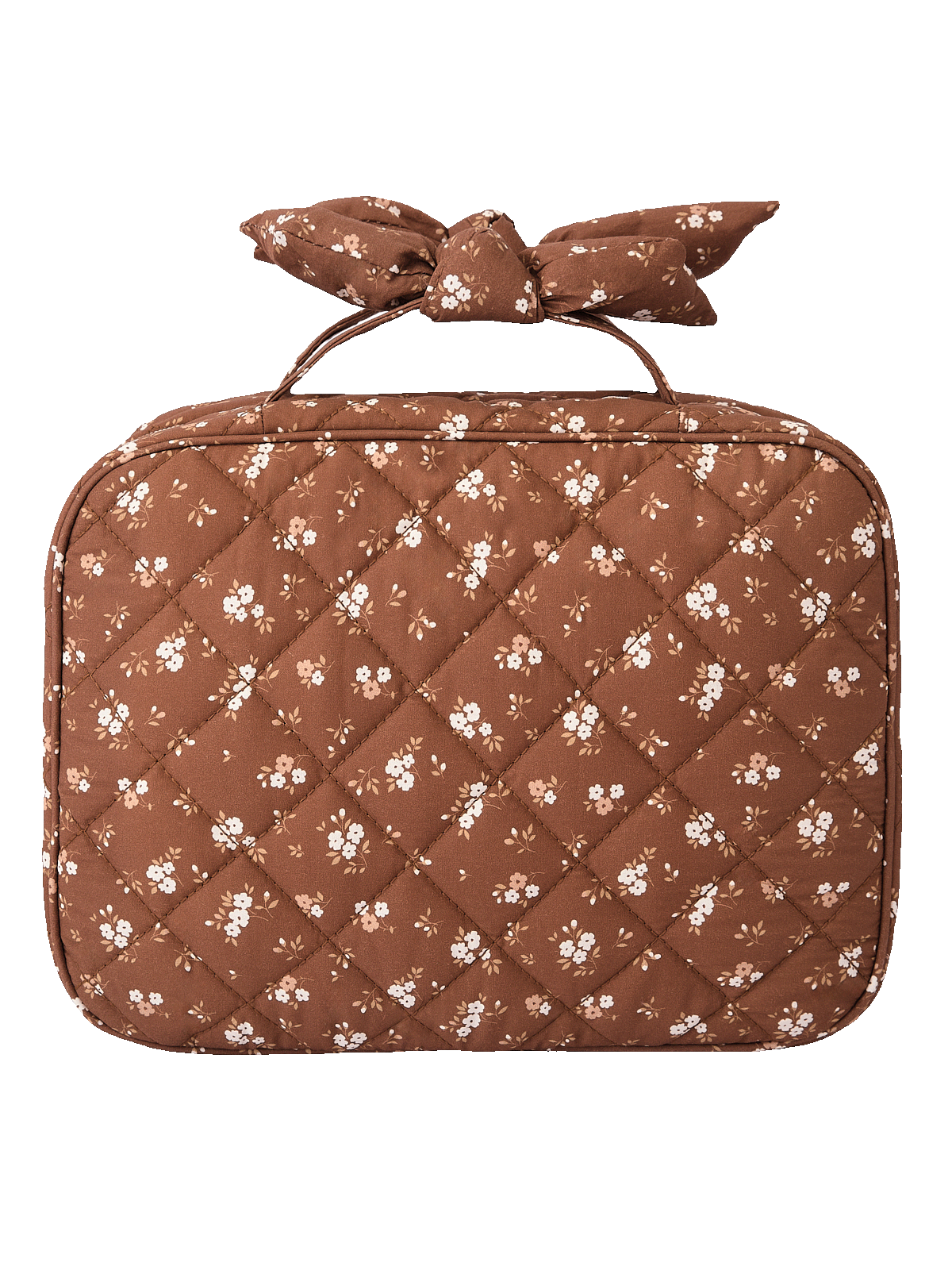 Hook Me Up Cosmetic Case Brown Floral