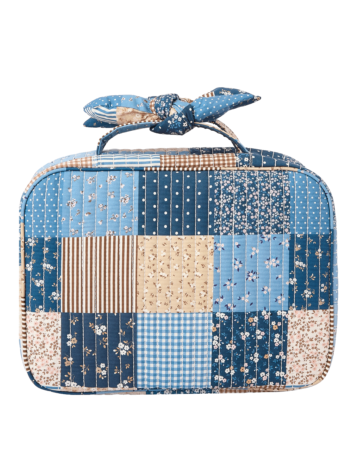 Hook Me Up Cosmetic Case Navy Patchwork